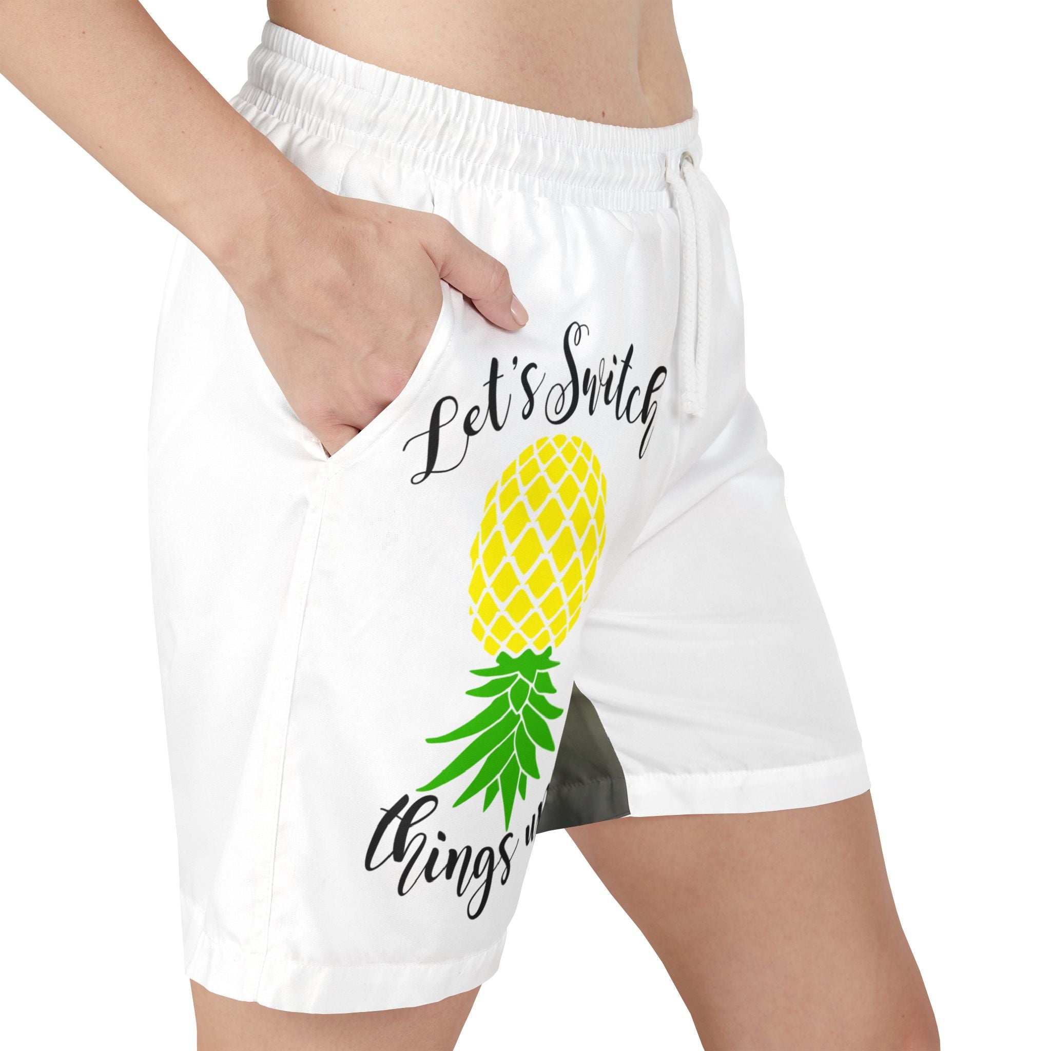 Vibrant Pineapple Unisex Swim Shorts - Let's Switch Things Up!