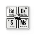 Seductive Bondage-Themed Corkwood Coaster Set - Perfect for Home Bars & BDSM Enthusiasts