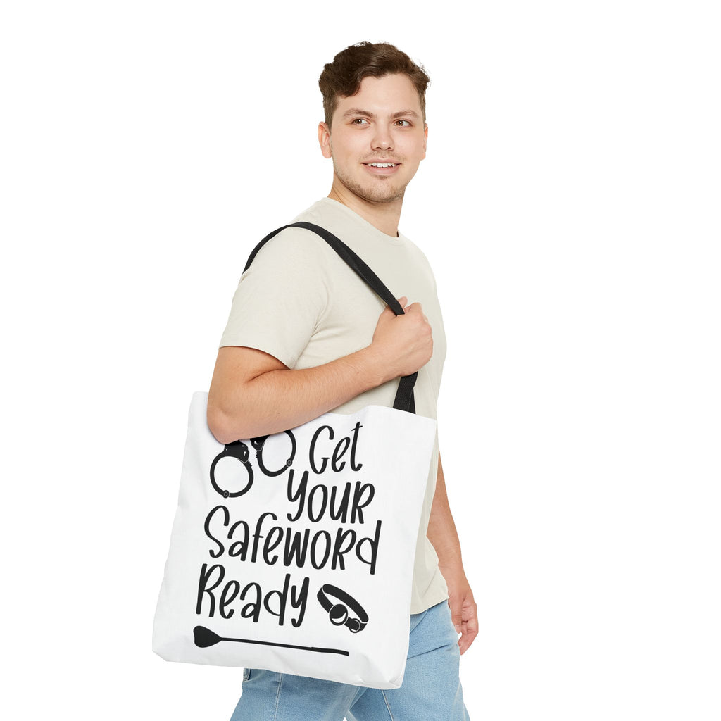 Get Your Safeword Ready Tote Bag - Fun & Playful Carryall for Kinky Adventures, Ideal for Couples & BDSM Enthusiasts