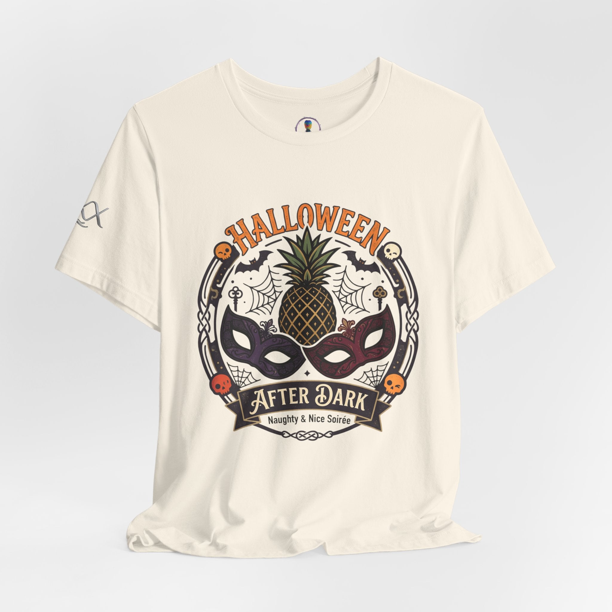 Halloween After Dark Tee — Pineapple Mask Masquerade T‑Shirt
