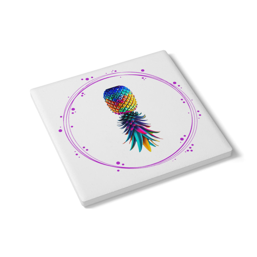Colorful Pineapple Ceramic Coaster - Tropical Vibe Home Decor