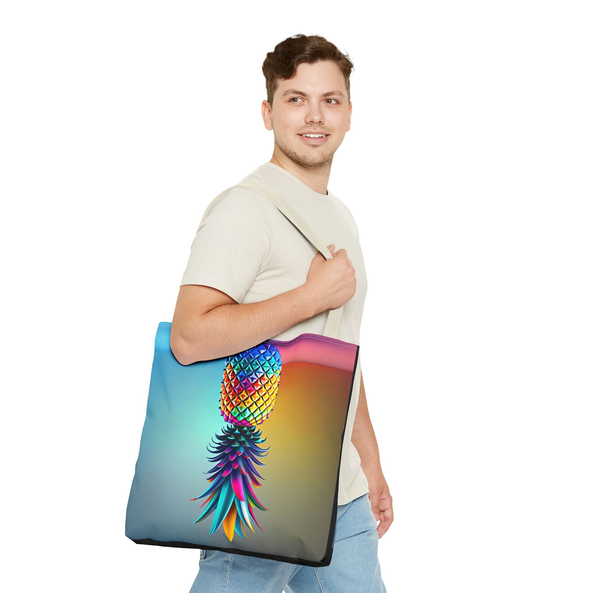 Vibrant Pineapple Tote Bag - Colorful Beach Accessory for Sexy Adventures