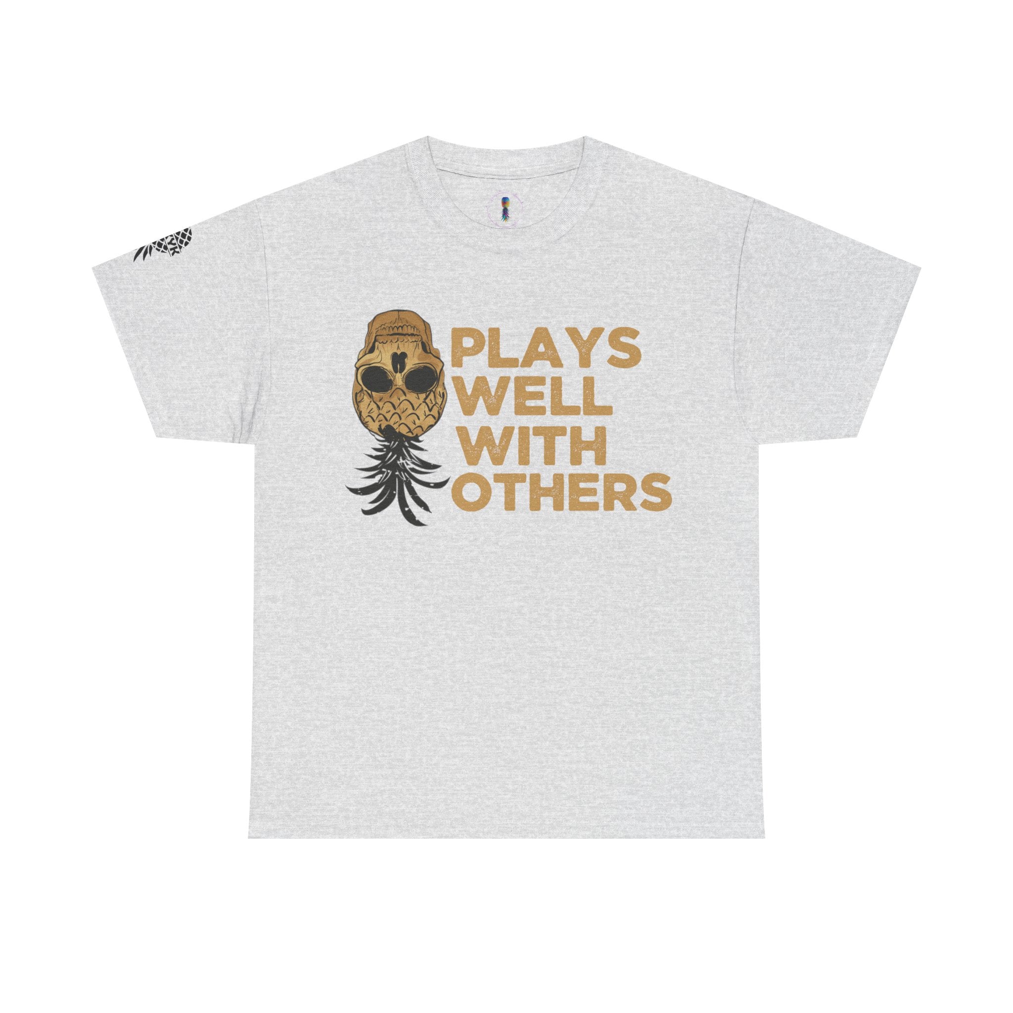 Plays Well With Others Unisex Heavy Cotton Tee - Fun Casual Shirt for Social Gatherings