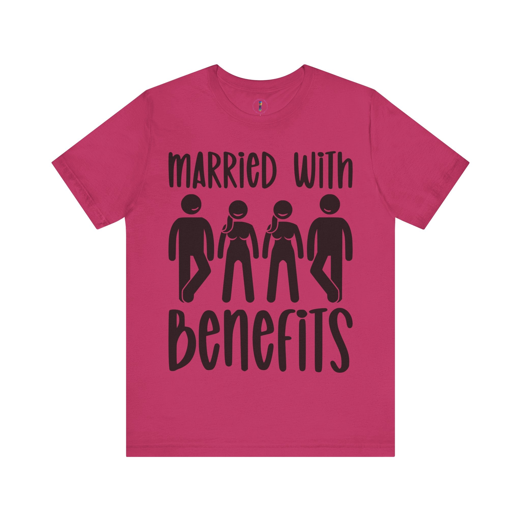 Humorous Unisex Tee - 'Married with Benefits' Short Sleeve Shirt