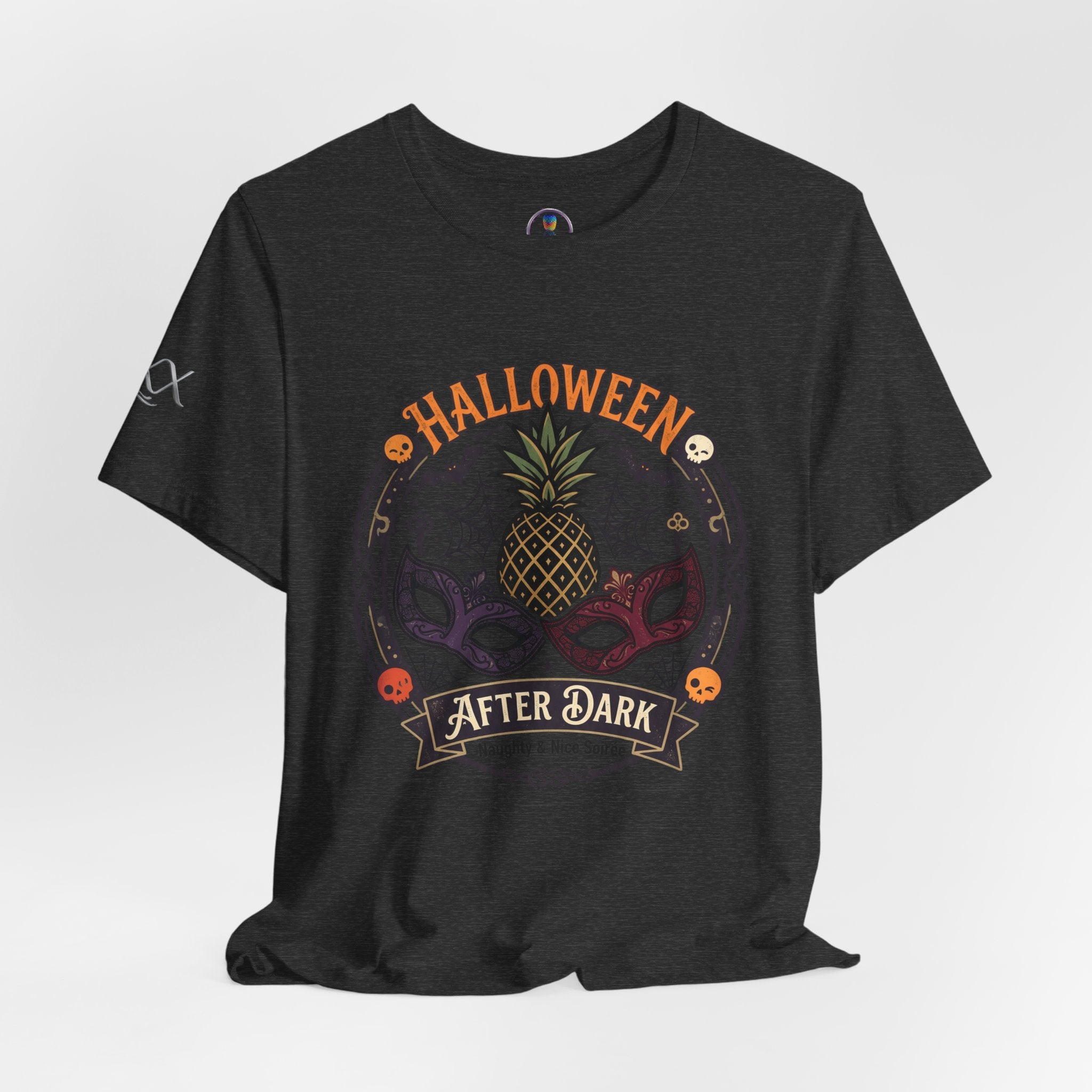 Halloween After Dark Tee — Pineapple Mask Masquerade T‑Shirt