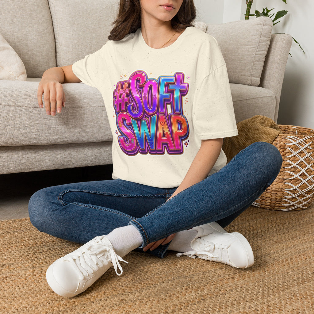 #Soft Swap Graphic T-Shirt | Colorful Y2K Cotton Tee