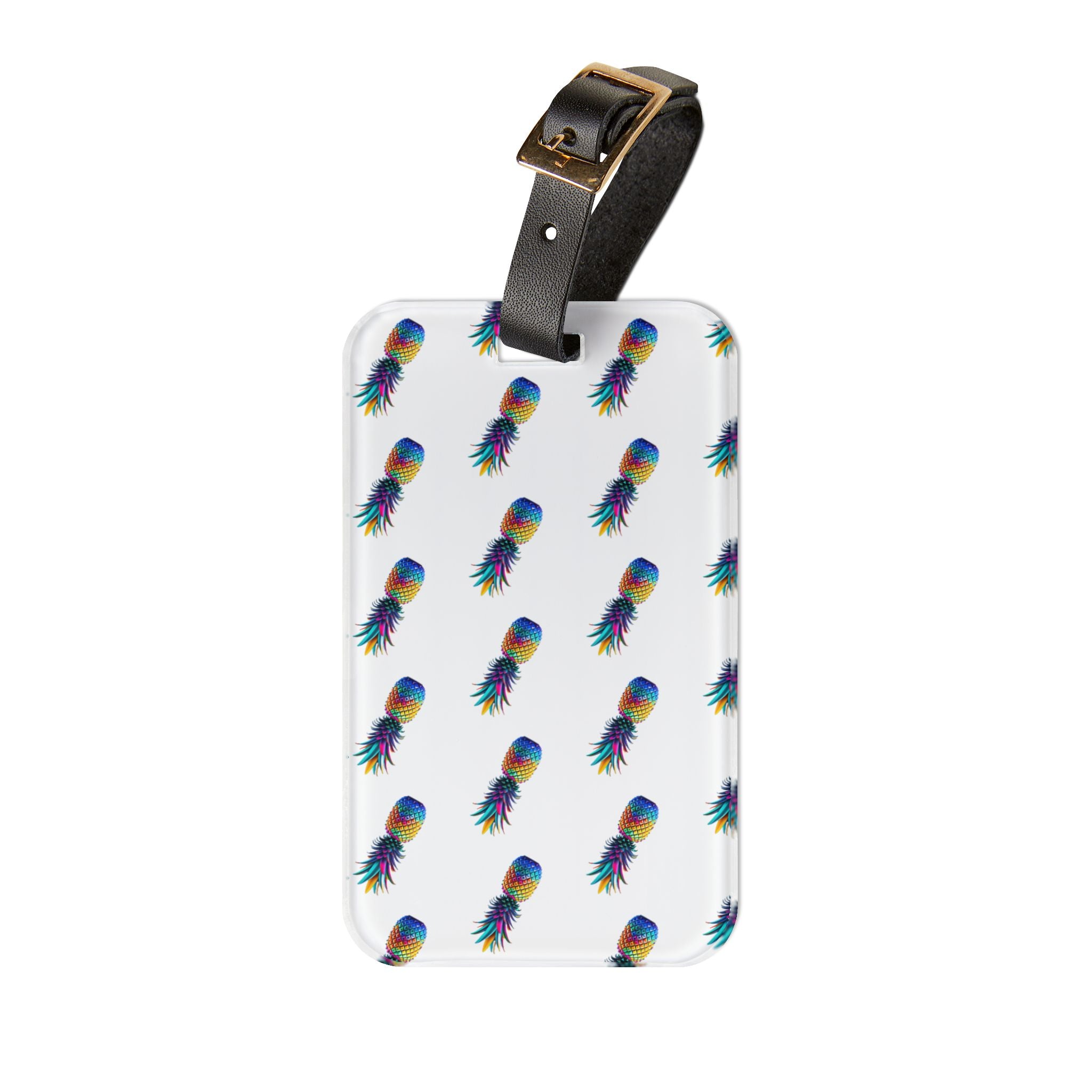 Colorful Pineapple Luggage Tag - Travel Accessory for Vacation Lovers