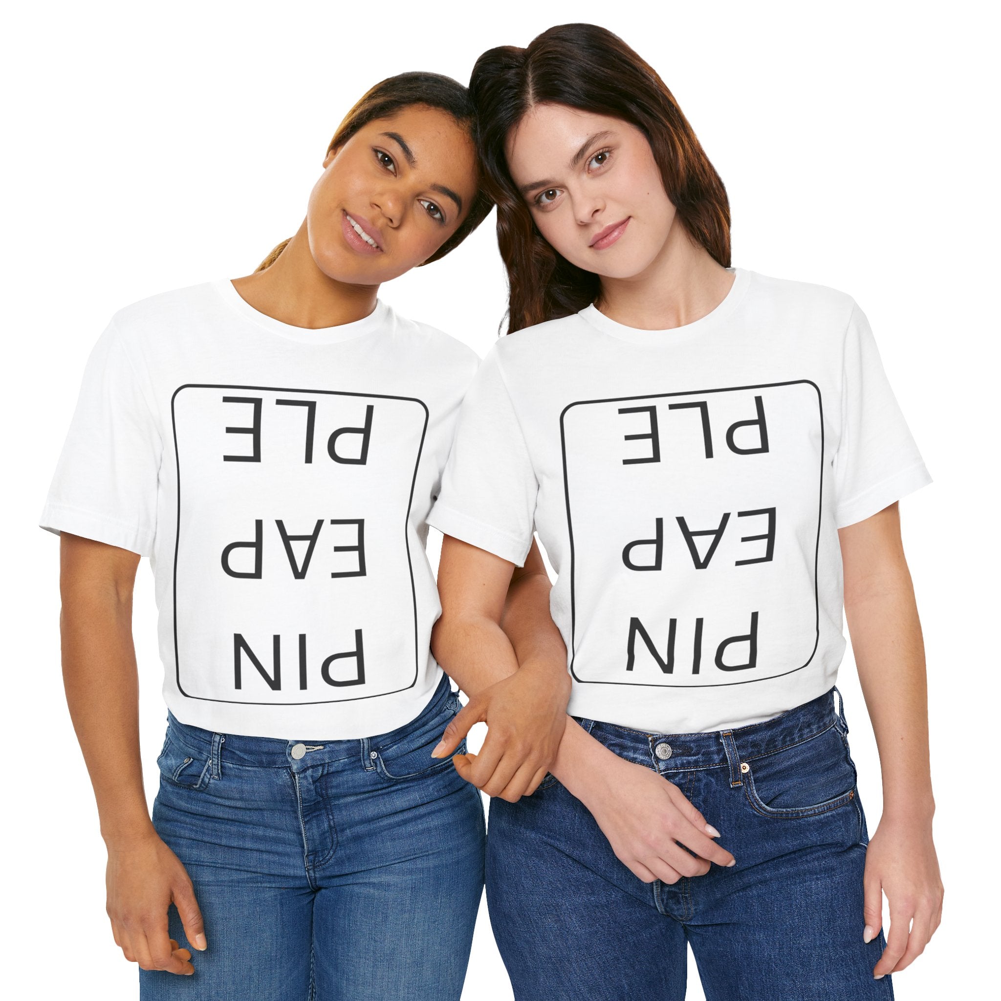 Funny Unisex Jersey Short Sleeve Tee - 'PIN EAP PLE' Design