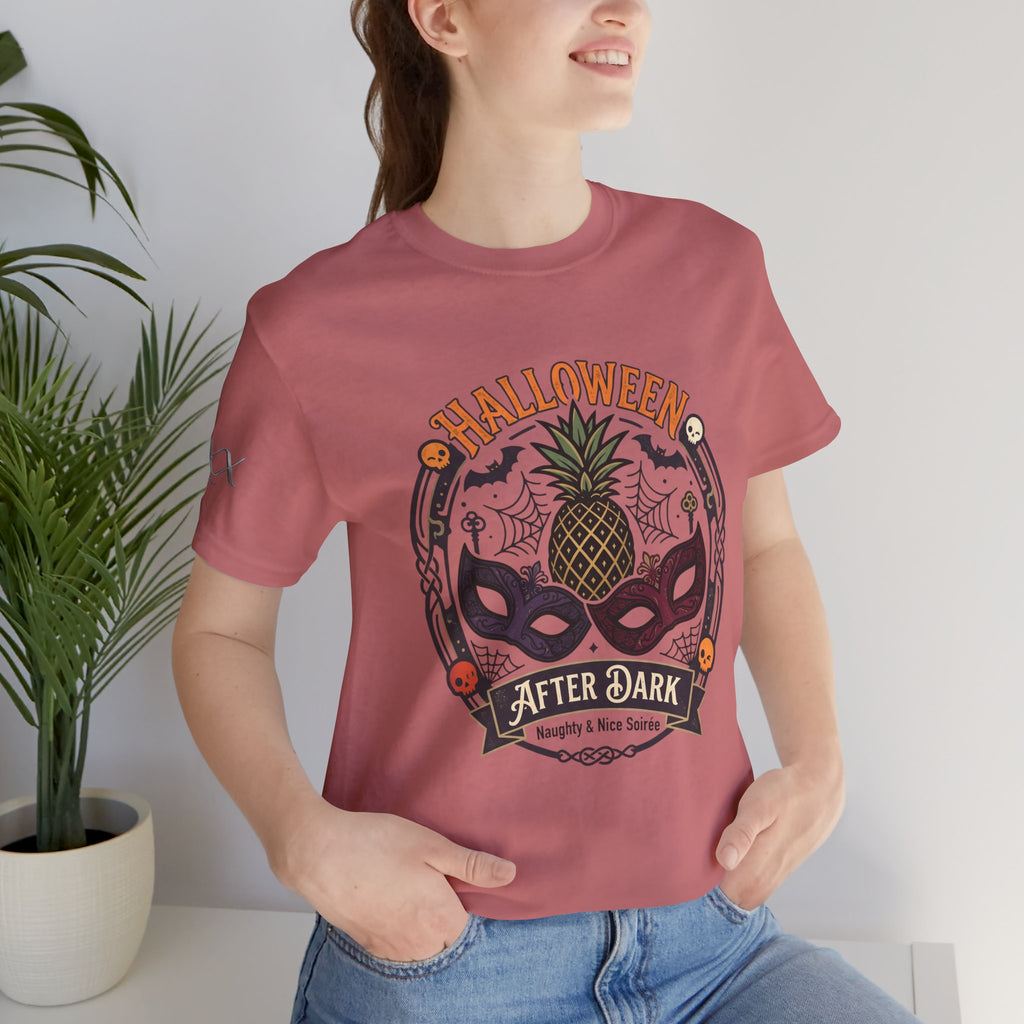 Halloween After Dark Tee — Pineapple Mask Masquerade T‑Shirt