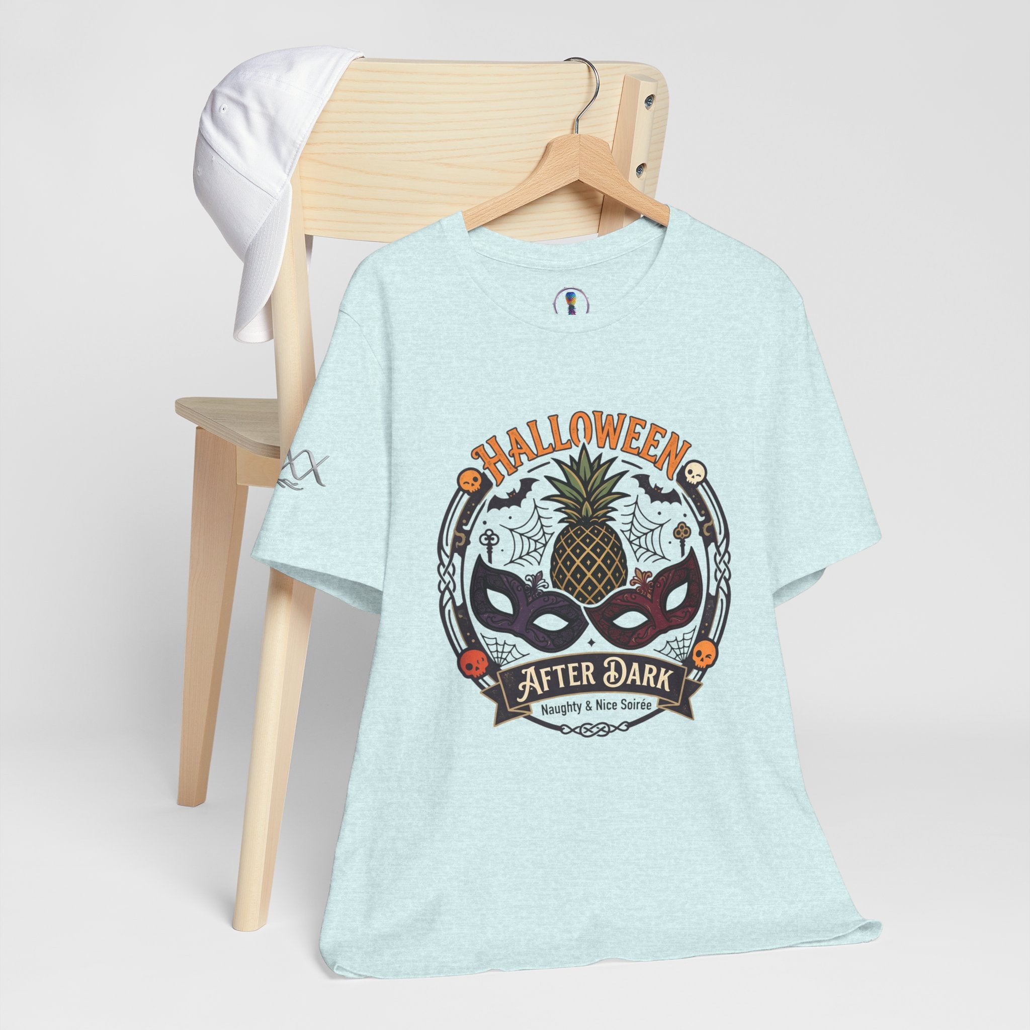 Halloween After Dark Tee — Pineapple Mask Masquerade T‑Shirt