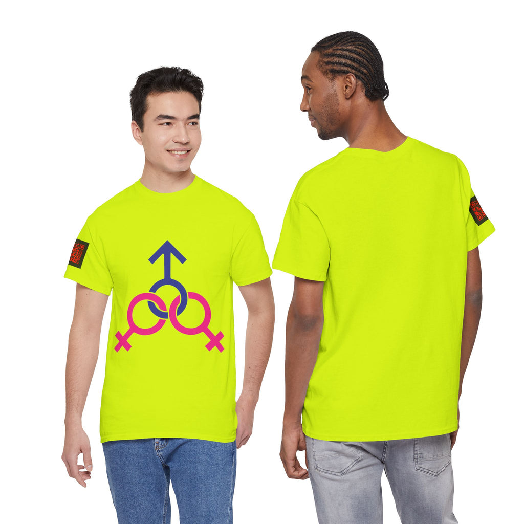 Female, Female & Male (Threesome) Symbol Tee — Gender Icons Graphic T-Shirt
