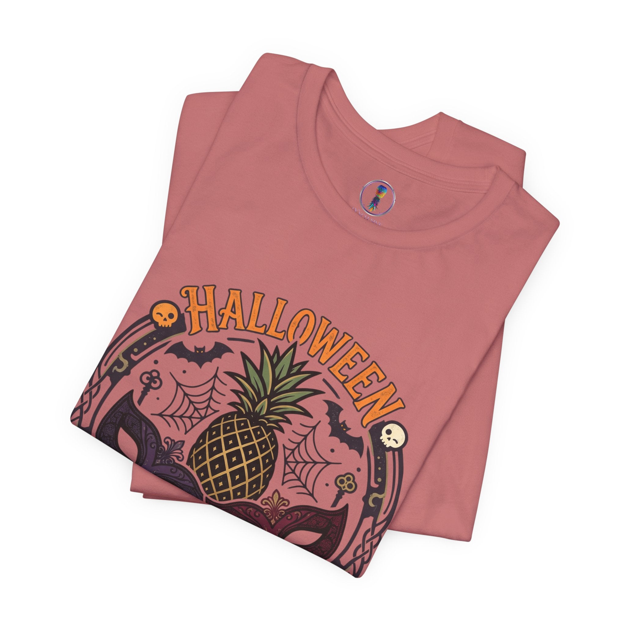 Halloween After Dark Tee — Pineapple Mask Masquerade T‑Shirt