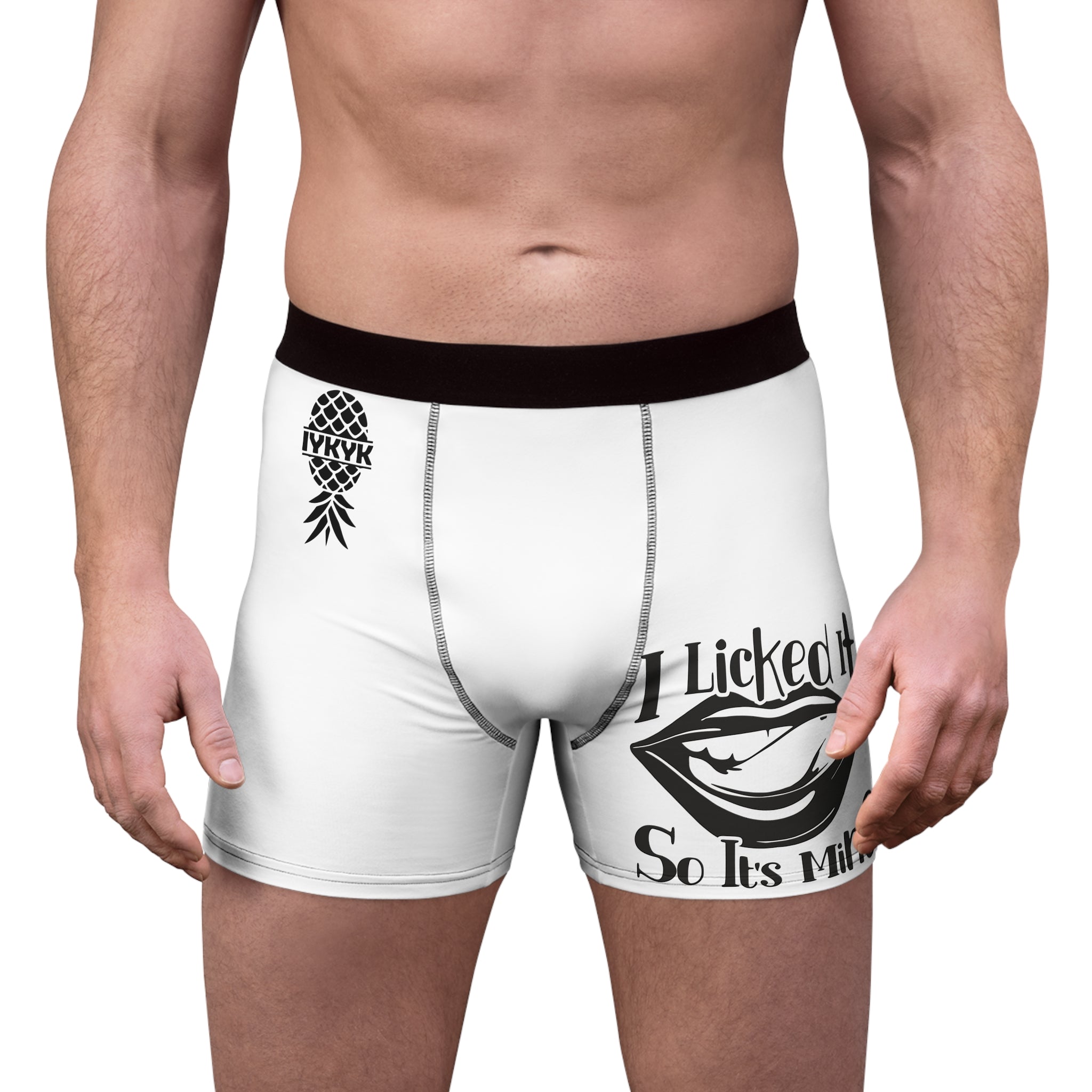 I Licked It Men's Boxer Briefs - Fun and Flirty Underwear for Him