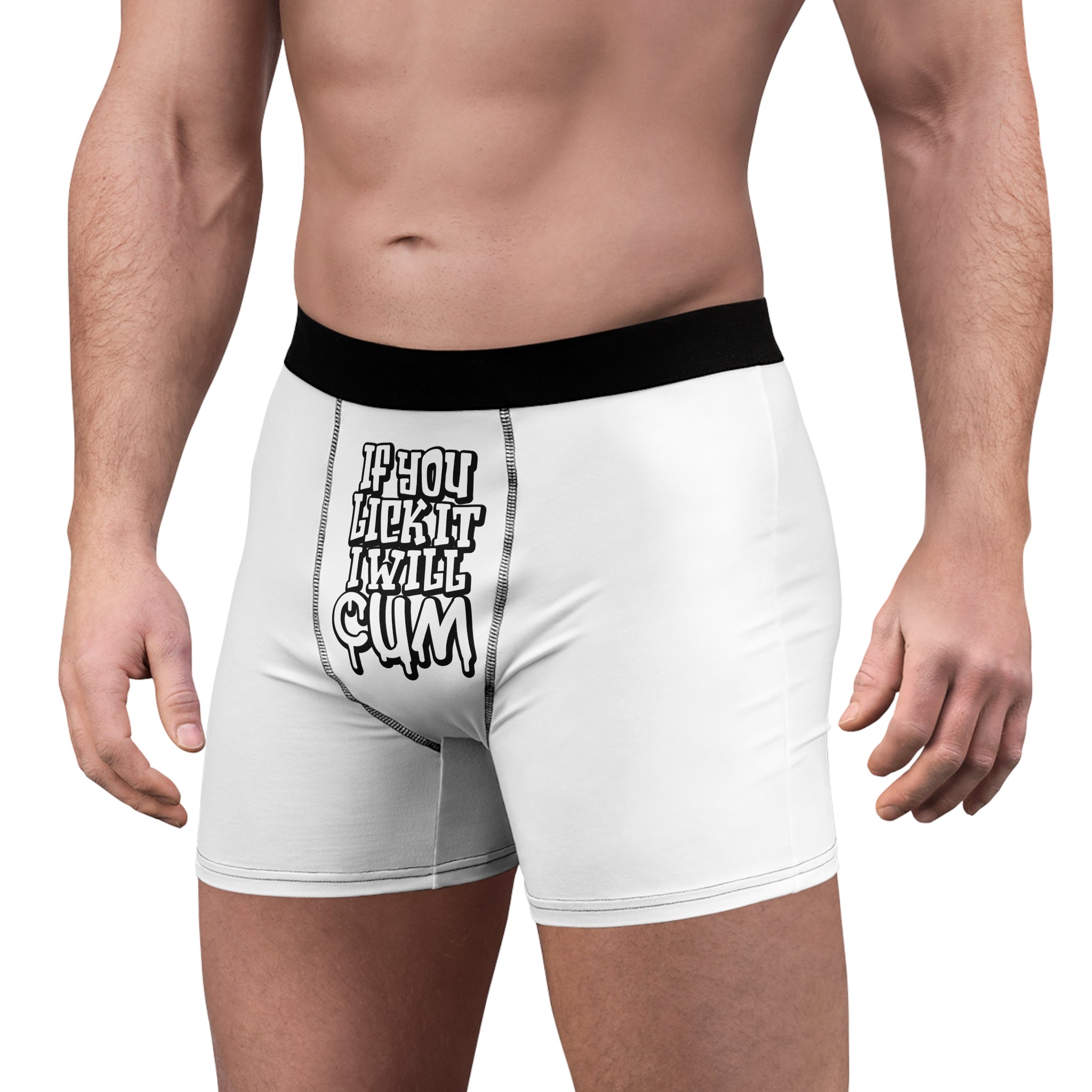 Funny Men's Boxer Briefs - If You Like It I Will Cum with Pineapple Design