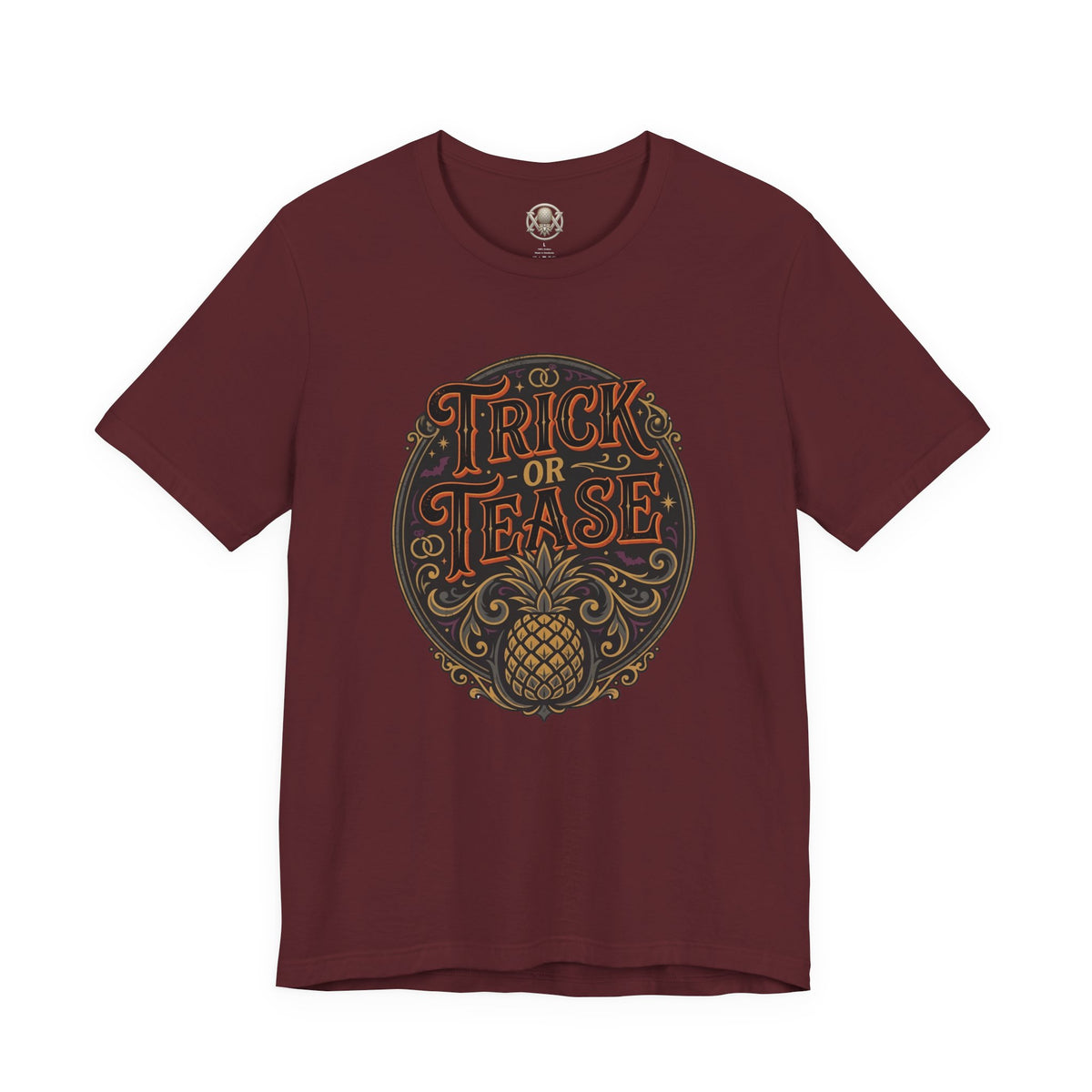 Trick or Tease Vintage Pumpkin Graphic Tee | Halloween Cotton T-Shirt