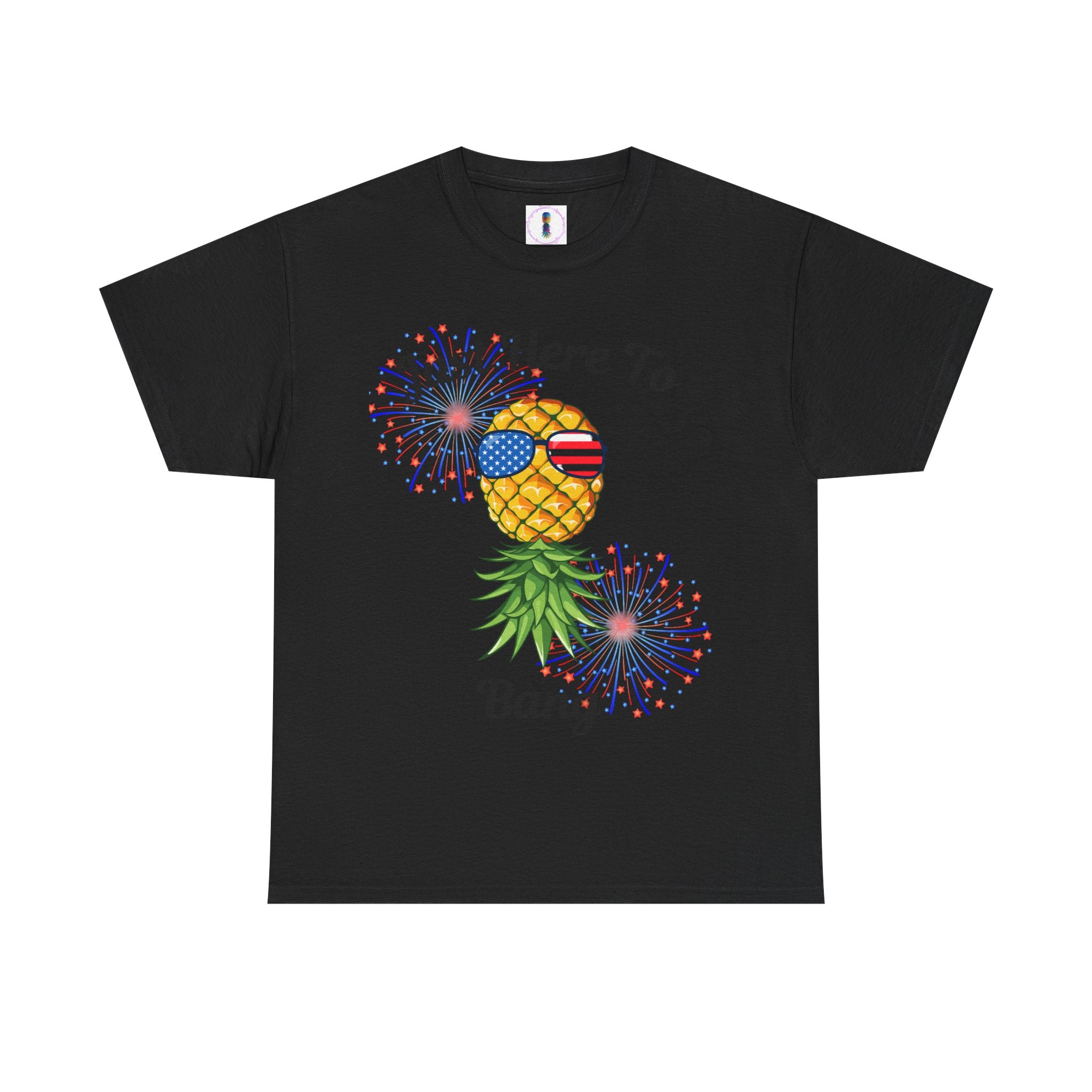 Just Here To Bang Pineapple Tee - Unisex Heavy Cotton T-Shirt for Summer Celebrations