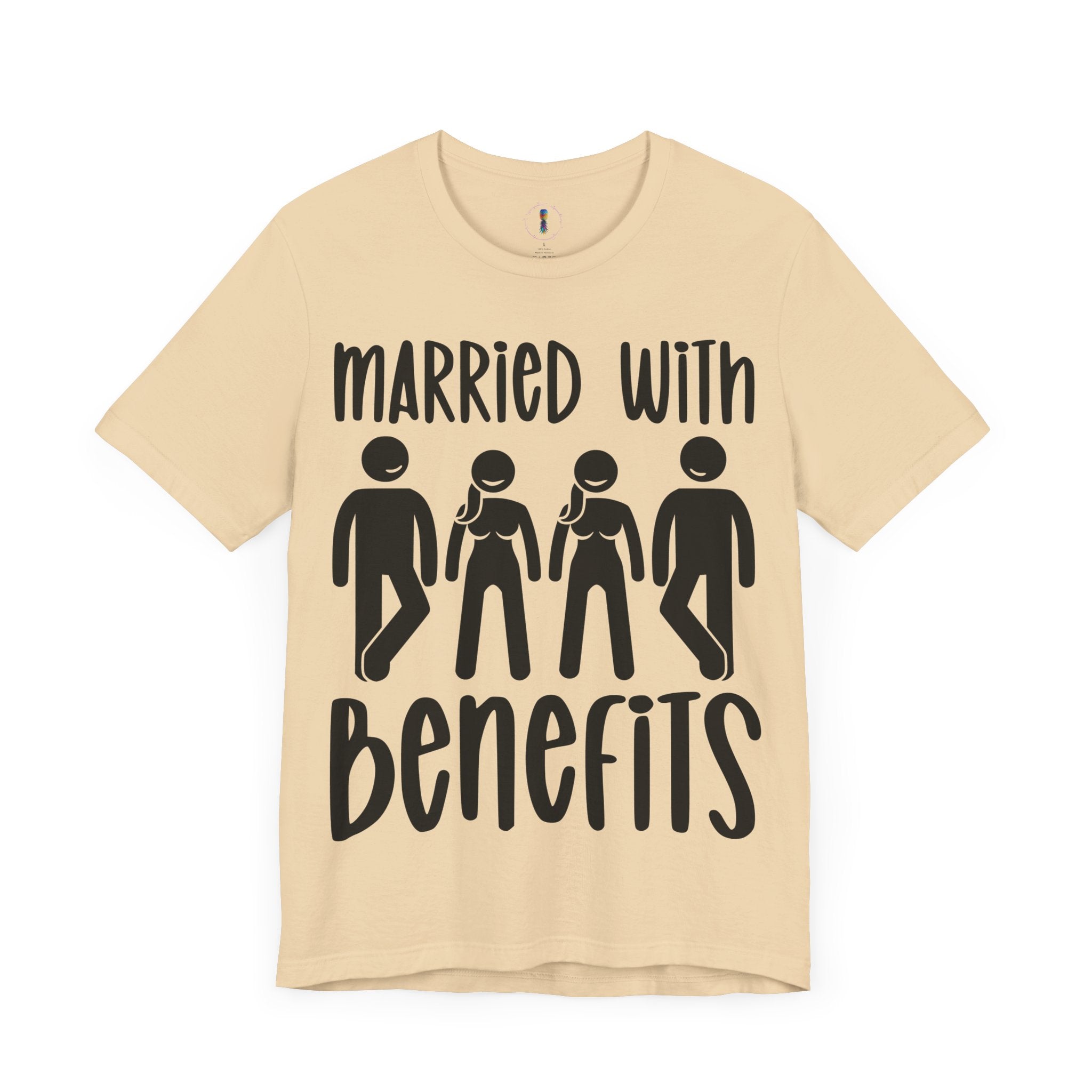 Humorous Unisex Tee - 'Married with Benefits' Short Sleeve Shirt