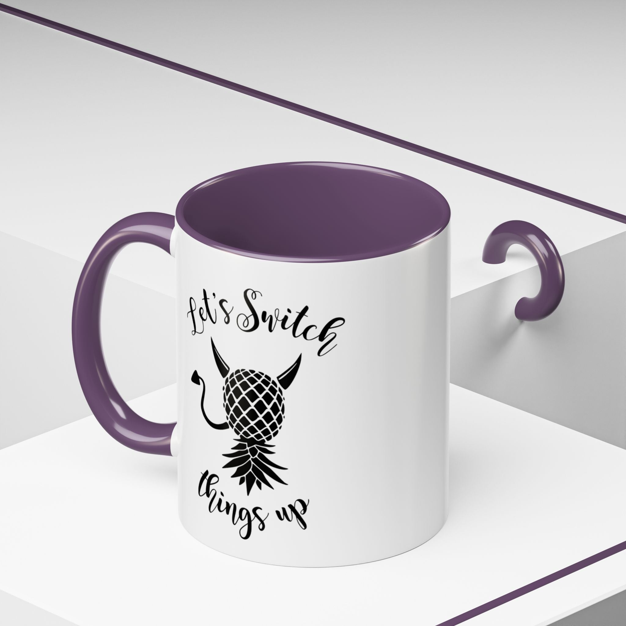 Playful Accent Coffee Mug - "Let's Switch Things Up" - Perfect for Morning Motivation