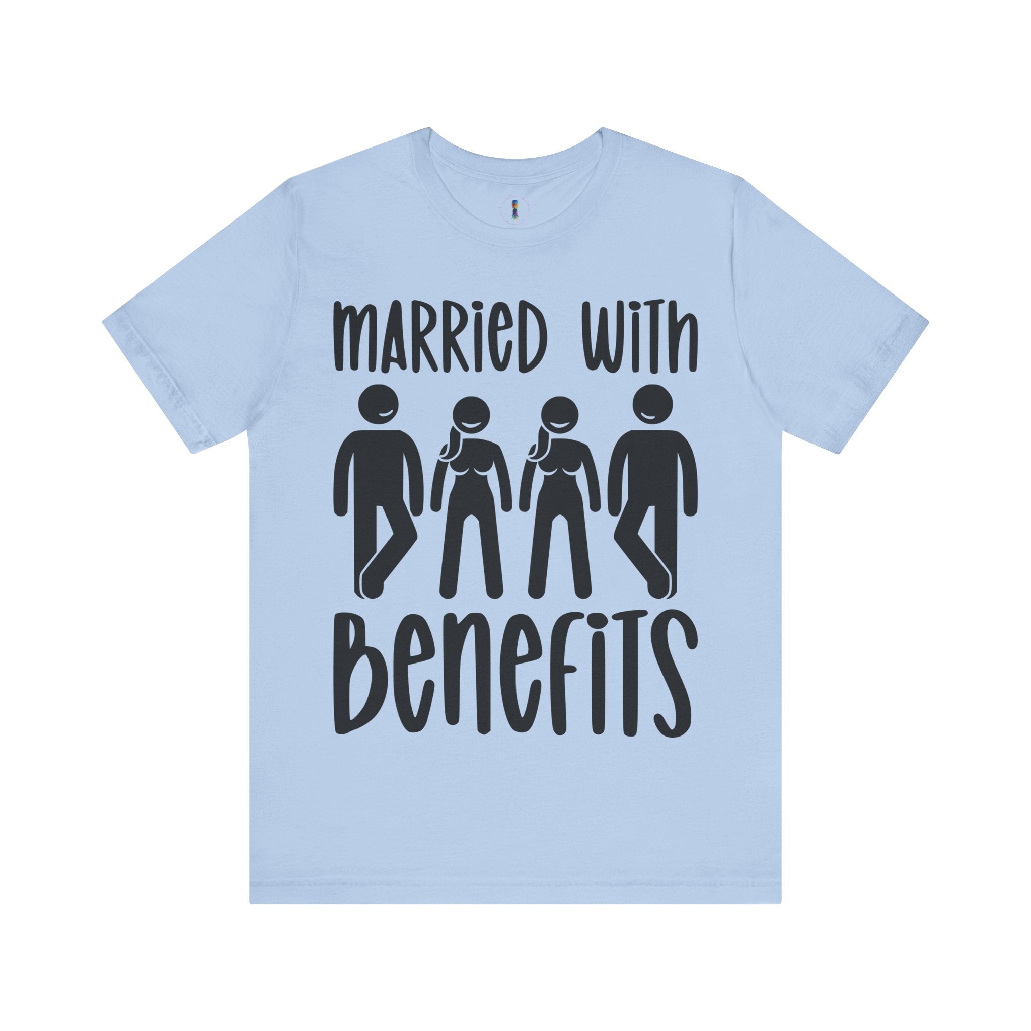 Humorous Unisex Tee - 'Married with Benefits' Short Sleeve Shirt