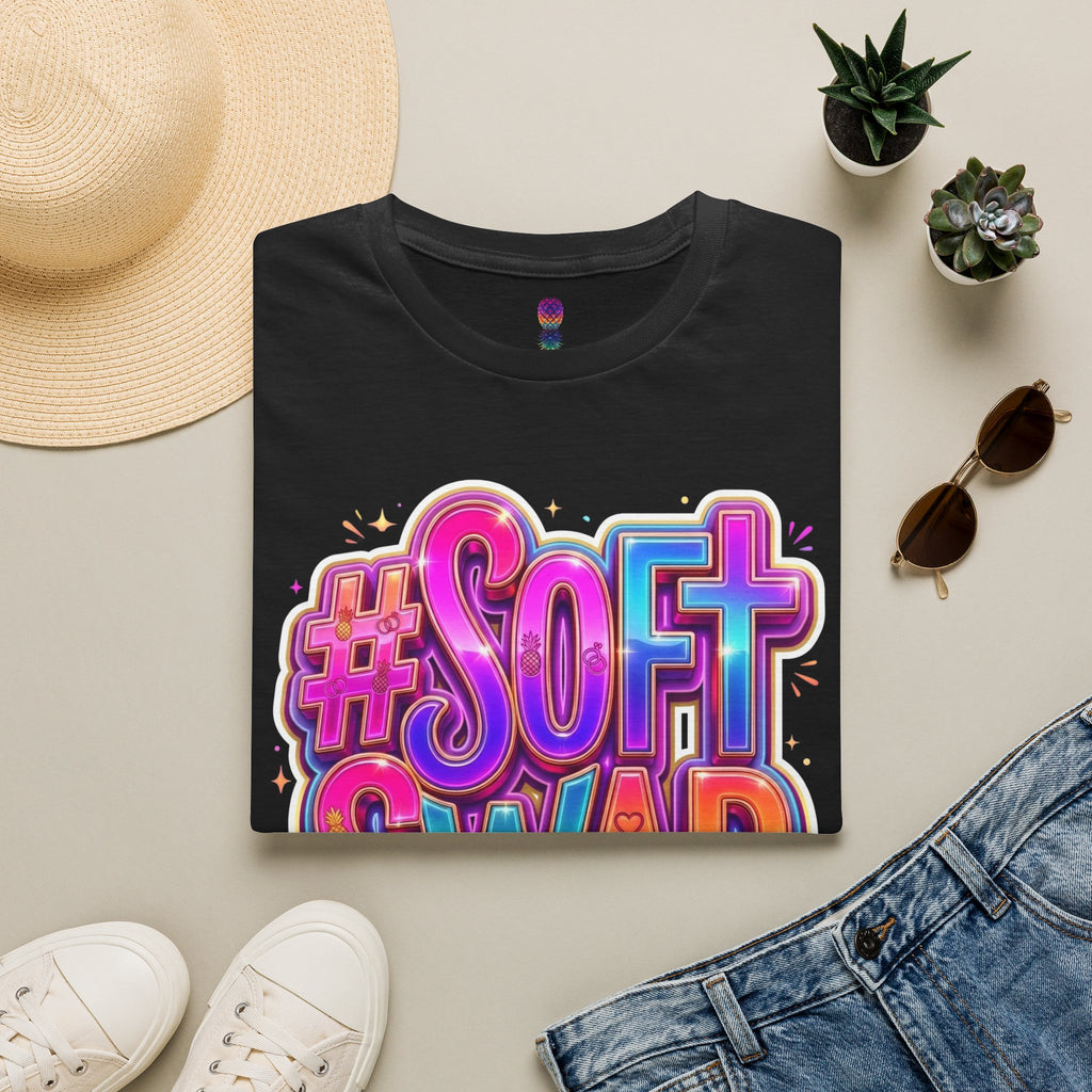 #Soft Swap Graphic T-Shirt | Colorful Y2K Cotton Tee
