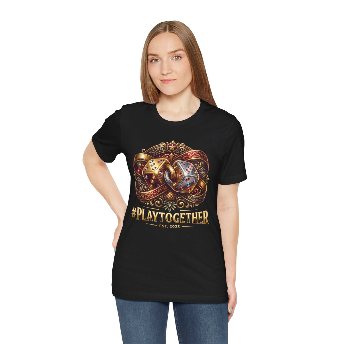 #PLAYTOGETHER Dice T-Shirt | Vintage Casino Gaming Tee for Game Night