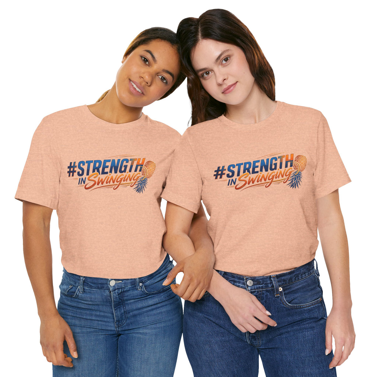 #StrengthInSwinging Pineapple Graphic Tee | Tropical Fitness & Positivity T-Shirt