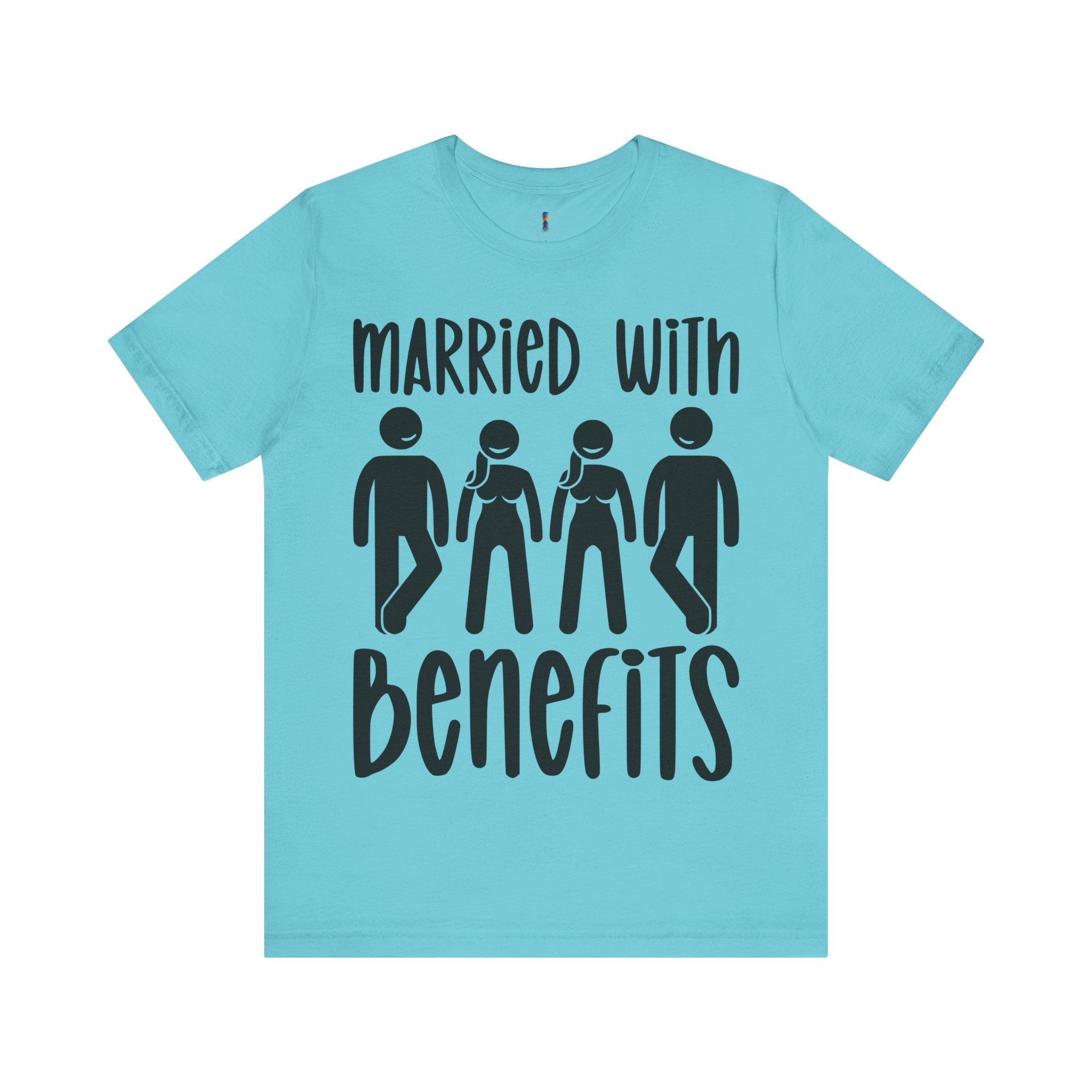 Humorous Unisex Tee - 'Married with Benefits' Short Sleeve Shirt