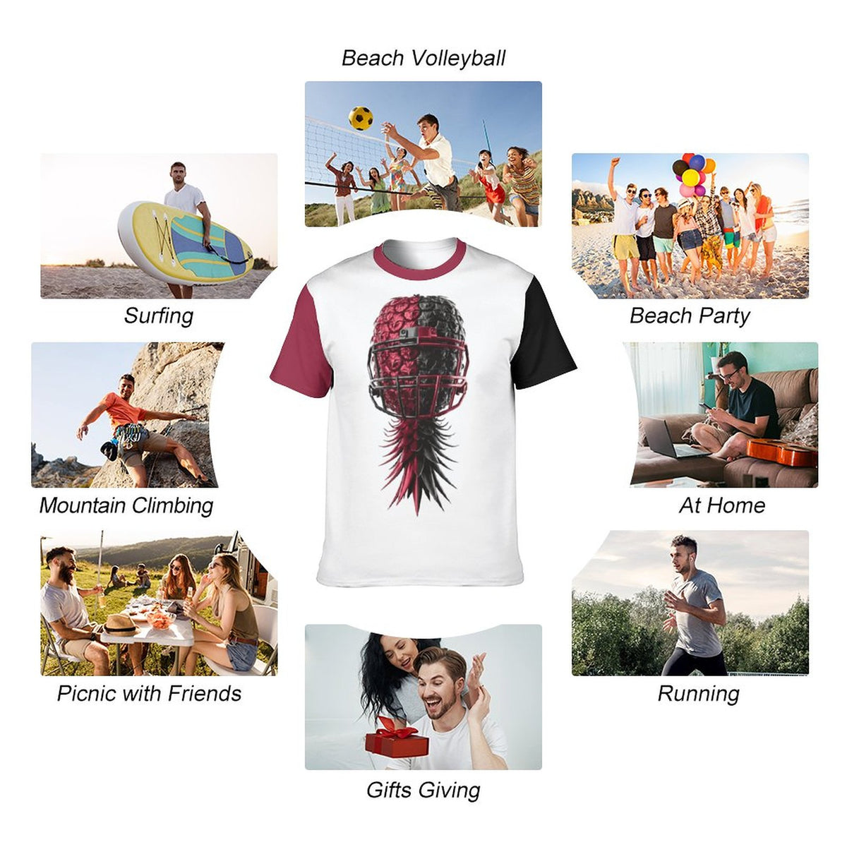 Football Inspired Men's T-Shirt Short Sleeve (All-Over Printing)