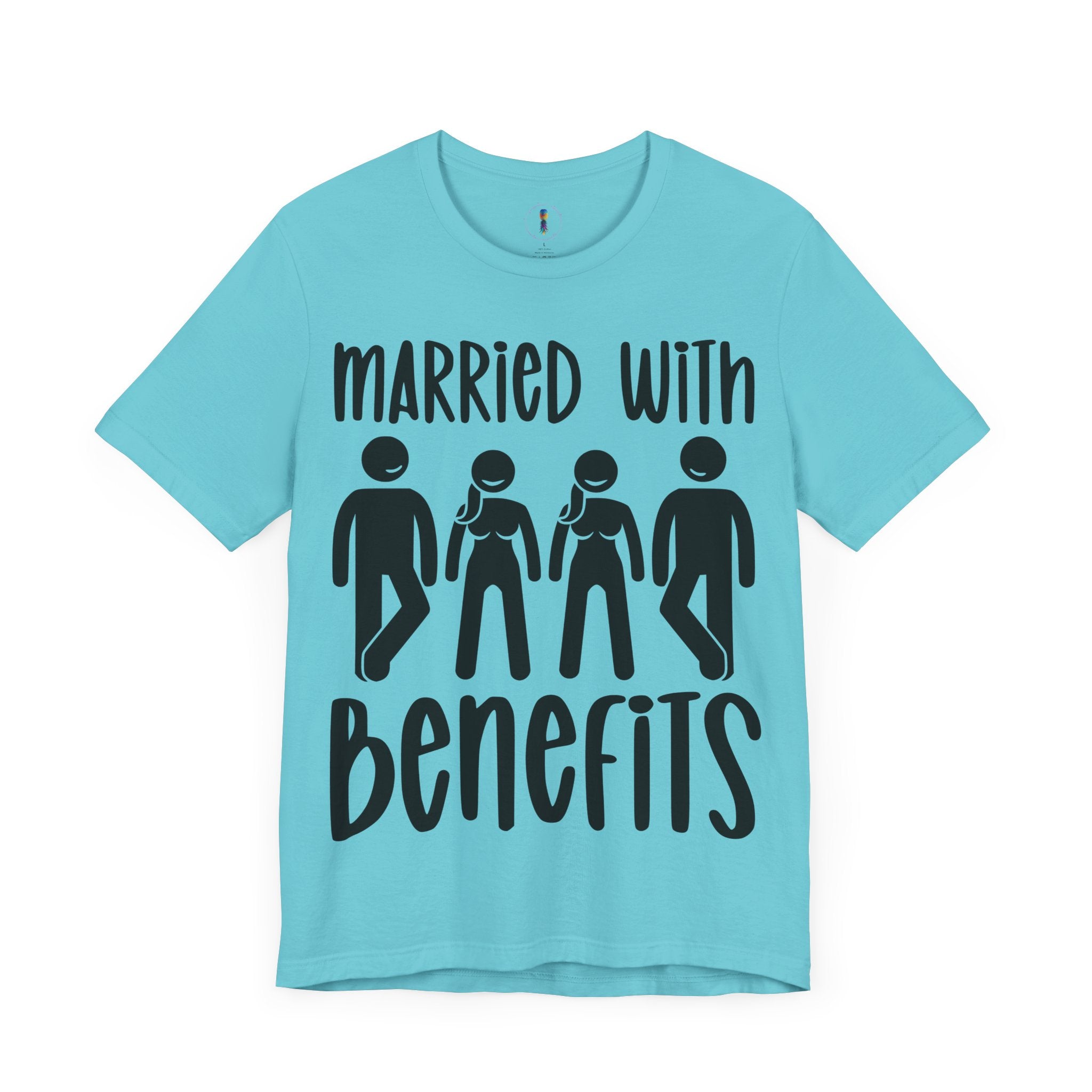 Humorous Unisex Tee - 'Married with Benefits' Short Sleeve Shirt