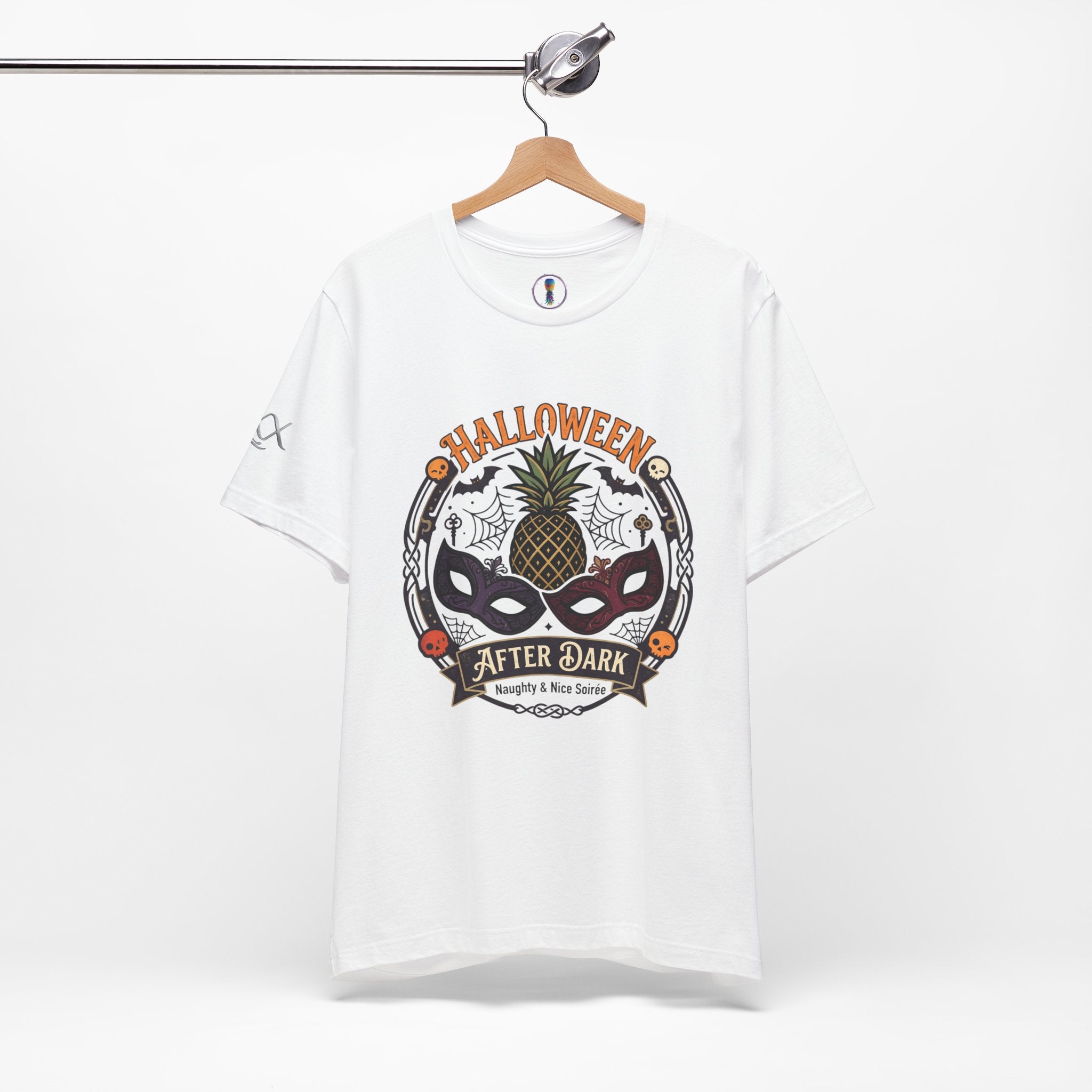 Halloween After Dark Tee — Pineapple Mask Masquerade T‑Shirt