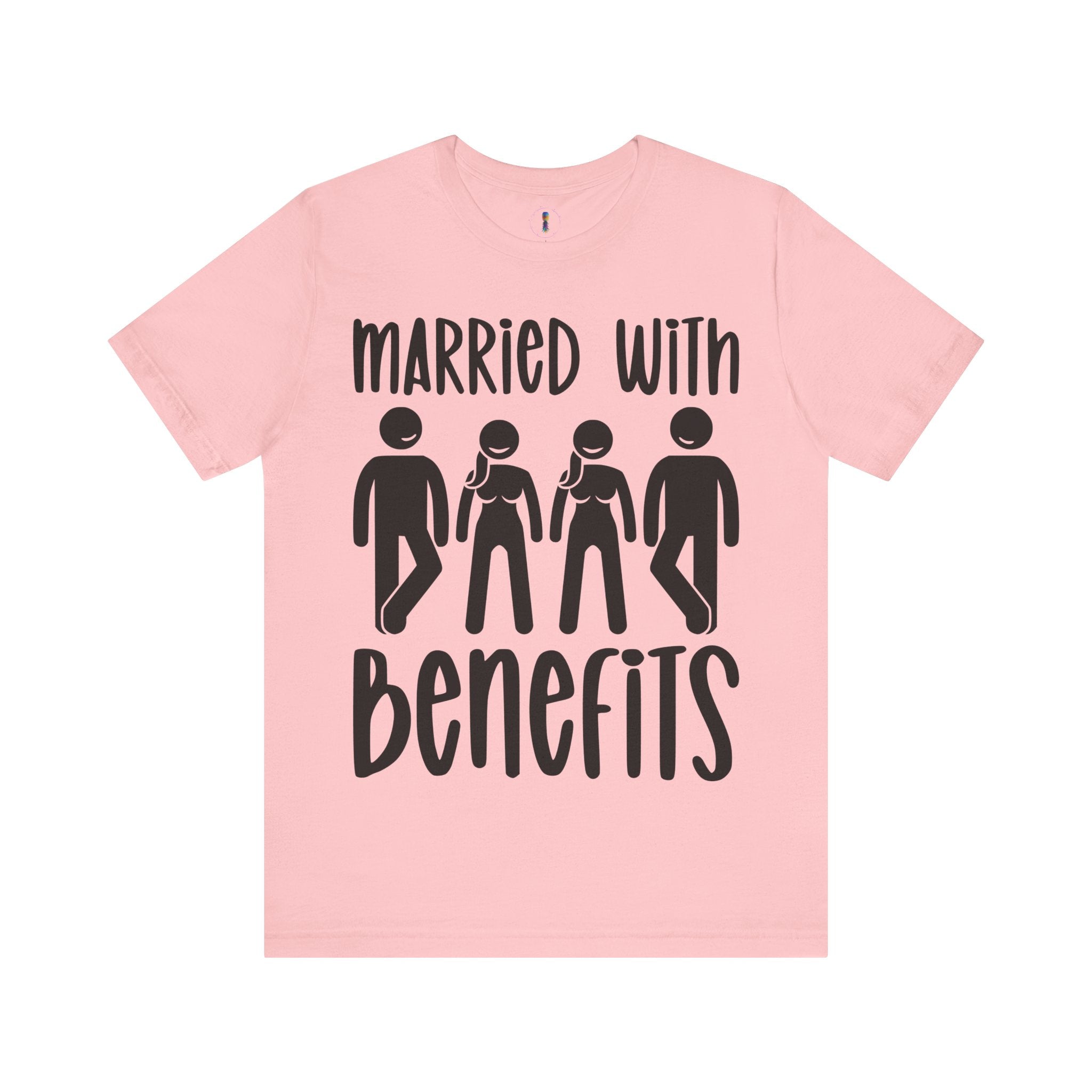 Humorous Unisex Tee - 'Married with Benefits' Short Sleeve Shirt