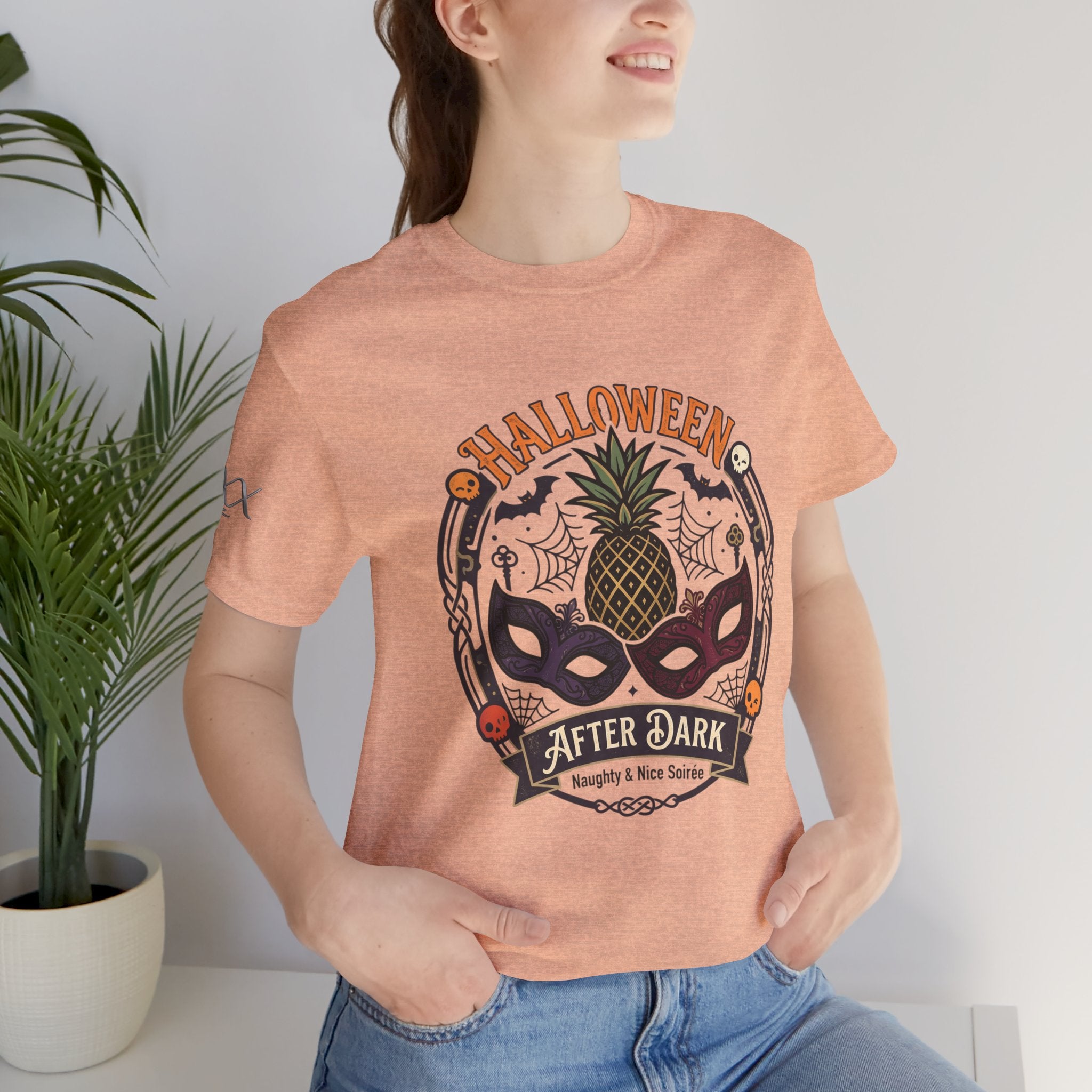 Halloween After Dark Tee — Pineapple Mask Masquerade T‑Shirt