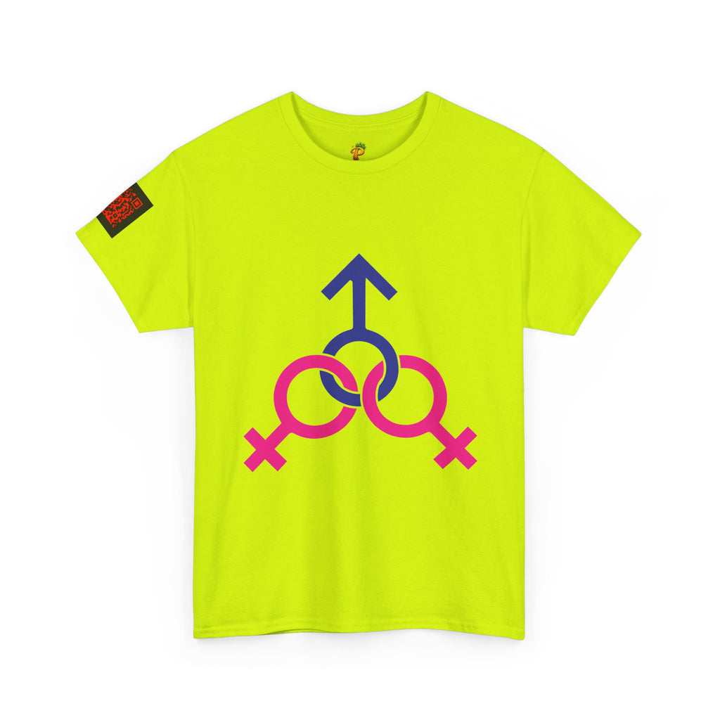 Female, Female & Male (Threesome) Symbol Tee — Gender Icons Graphic T-Shirt