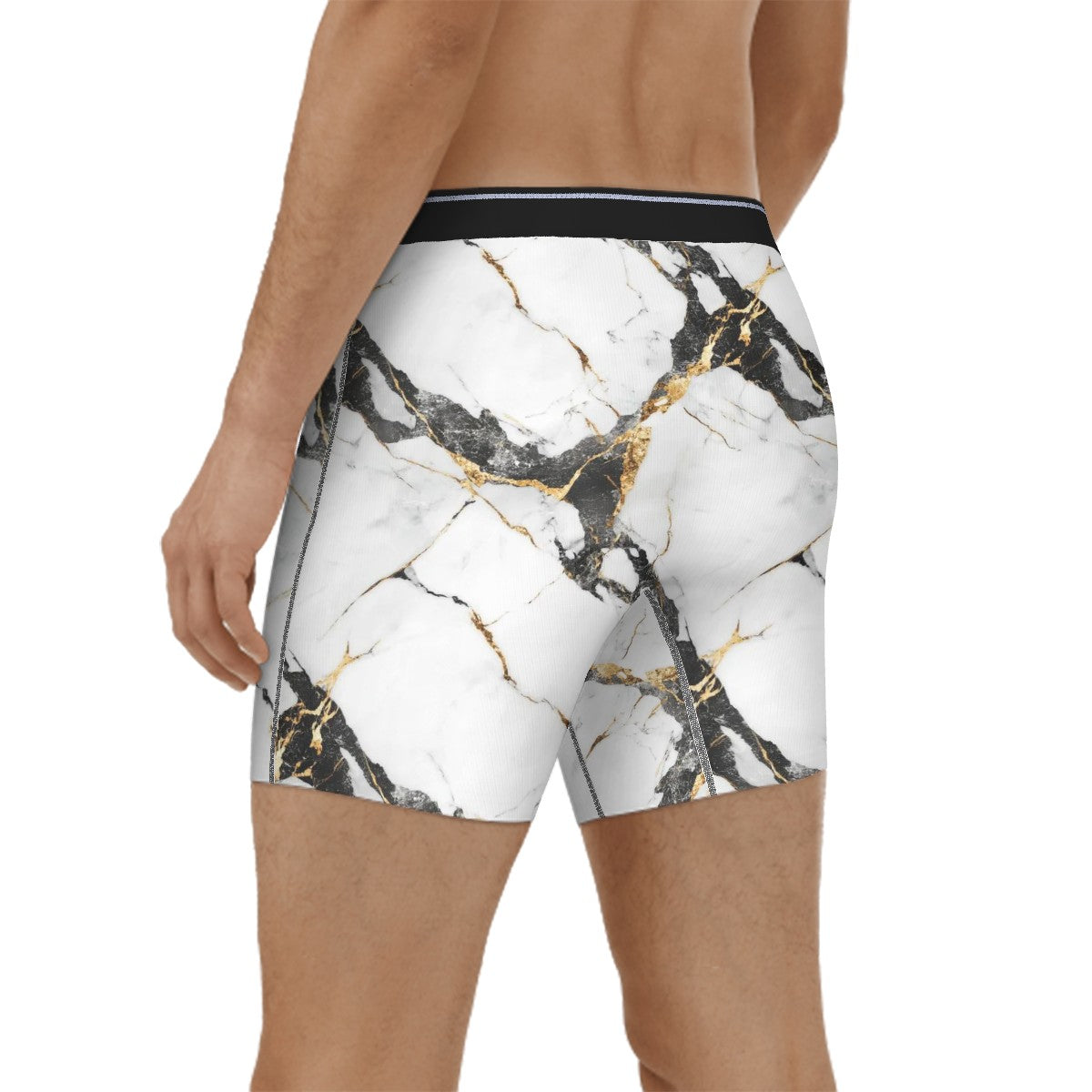 Marble Mischief: Extended Men's Boxer Briefs