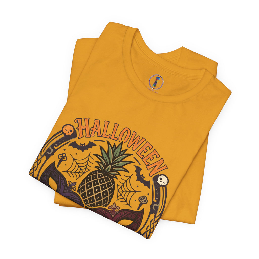 Halloween After Dark Tee — Pineapple Mask Masquerade T‑Shirt