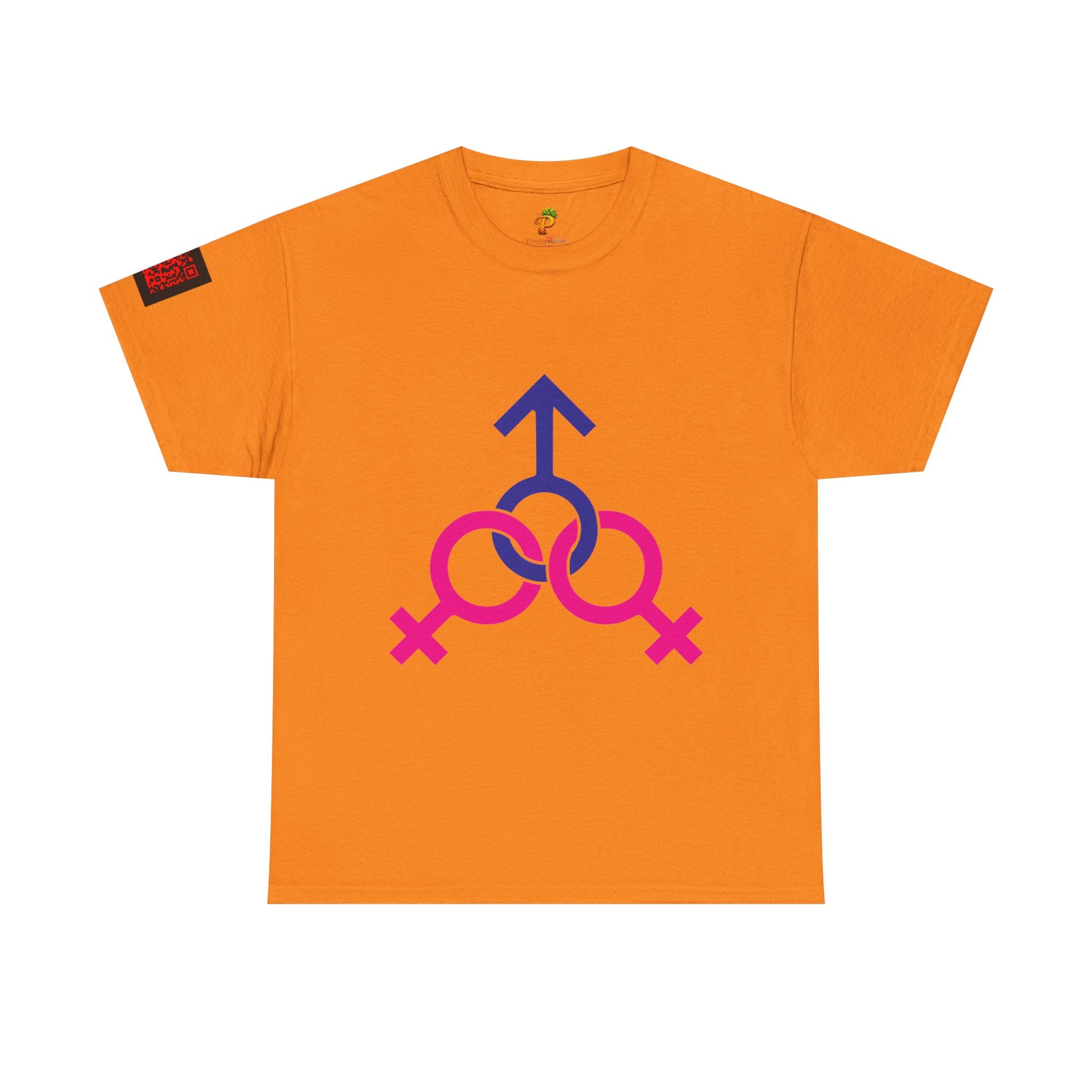 Female, Female & Male (Threesome) Symbol Tee — Gender Icons Graphic T-Shirt