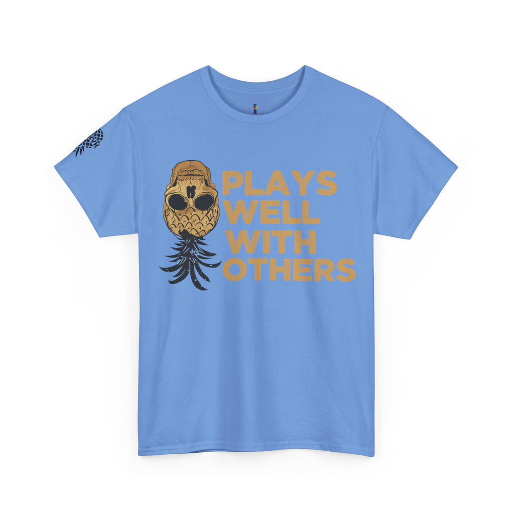 Plays Well With Others Unisex Heavy Cotton Tee - Fun Casual Shirt for Social Gatherings