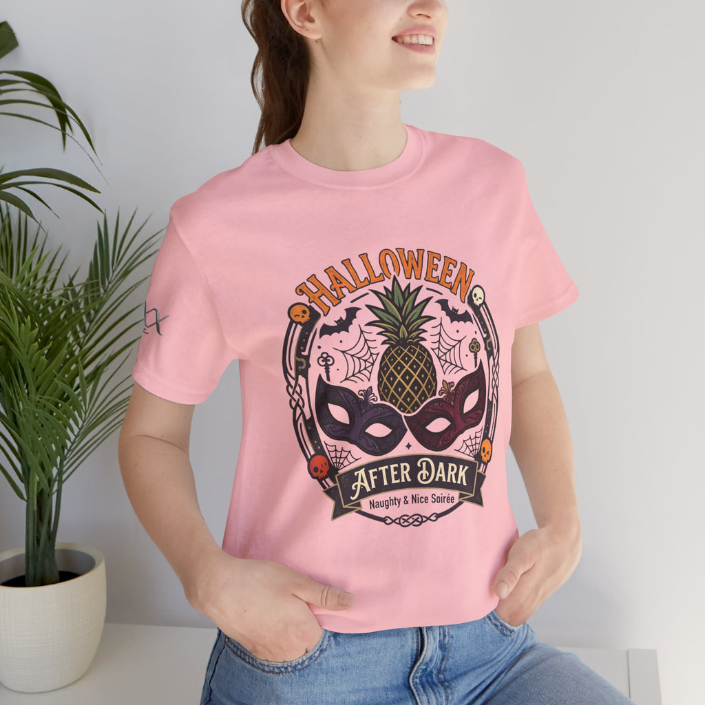 Halloween After Dark Tee — Pineapple Mask Masquerade T‑Shirt
