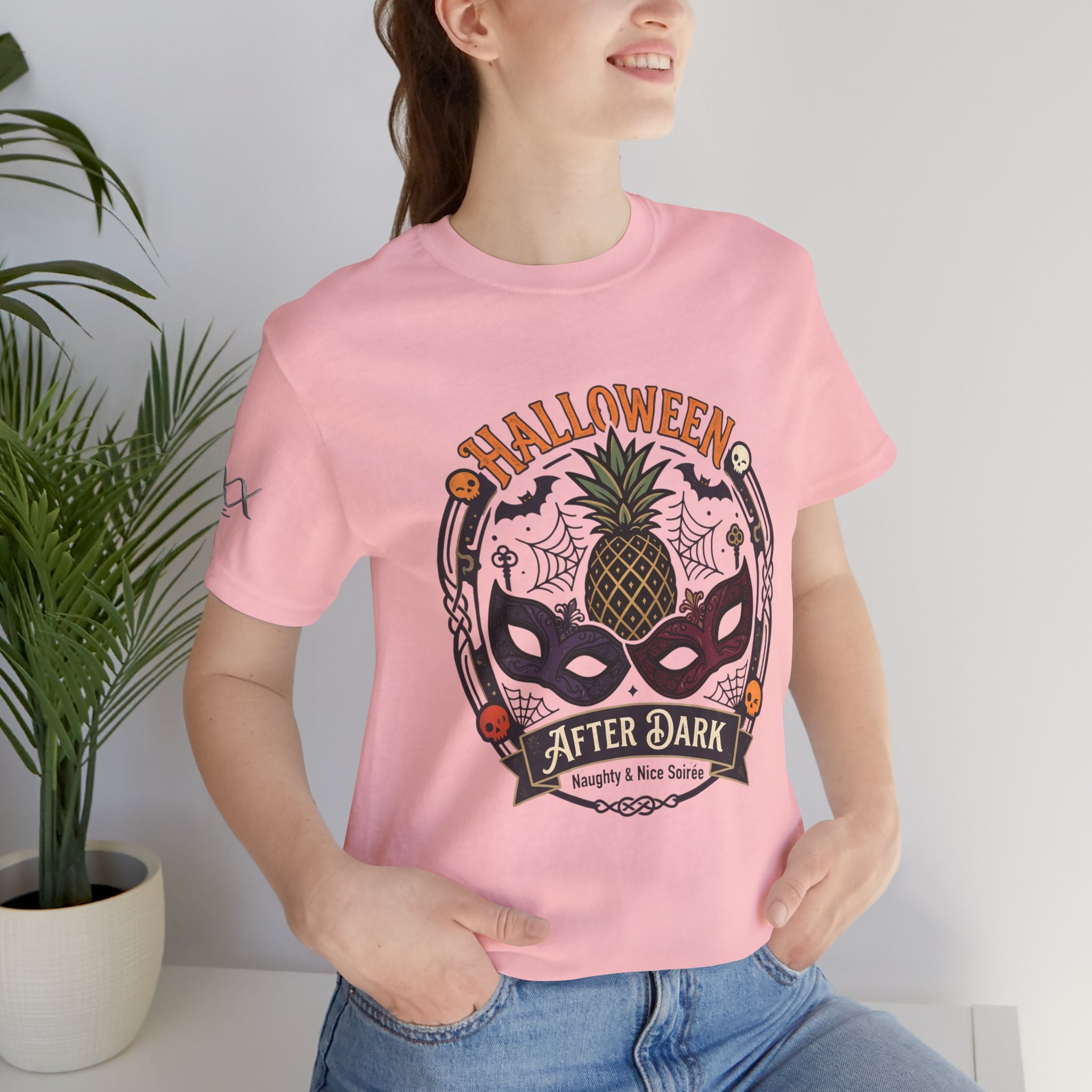 Halloween After Dark Tee — Pineapple Mask Masquerade T‑Shirt
