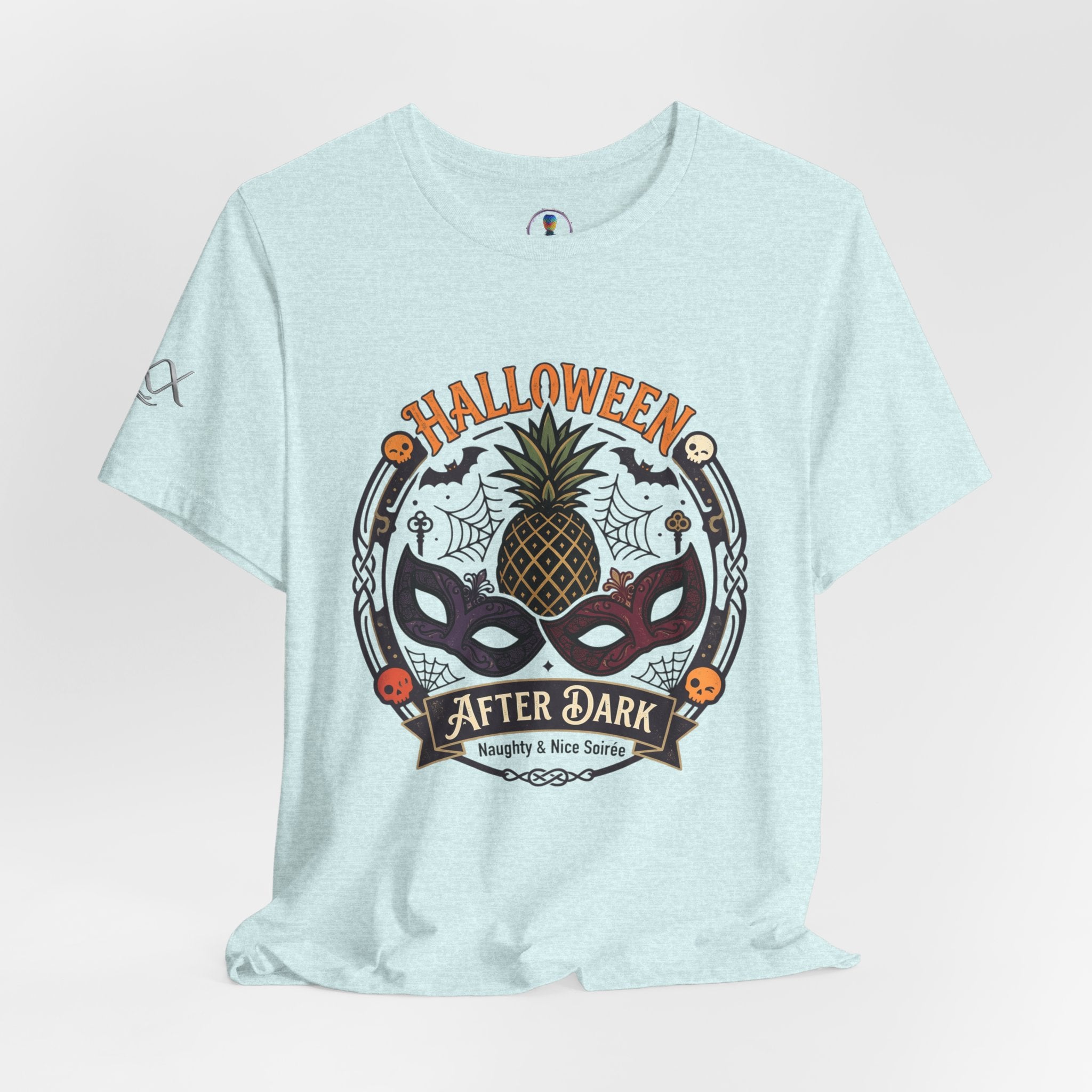 Halloween After Dark Tee — Pineapple Mask Masquerade T‑Shirt