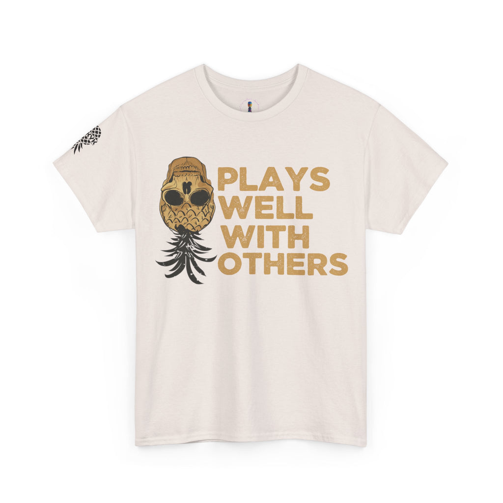 Plays Well With Others Unisex Heavy Cotton Tee - Fun Casual Shirt for Social Gatherings