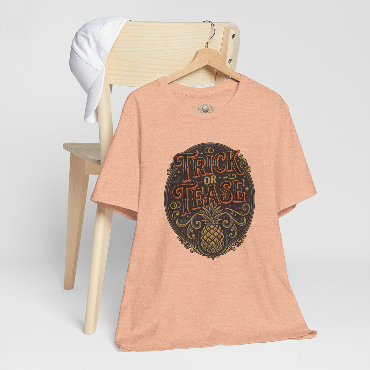 Trick or Tease Vintage Pumpkin Graphic Tee | Halloween Cotton T-Shirt