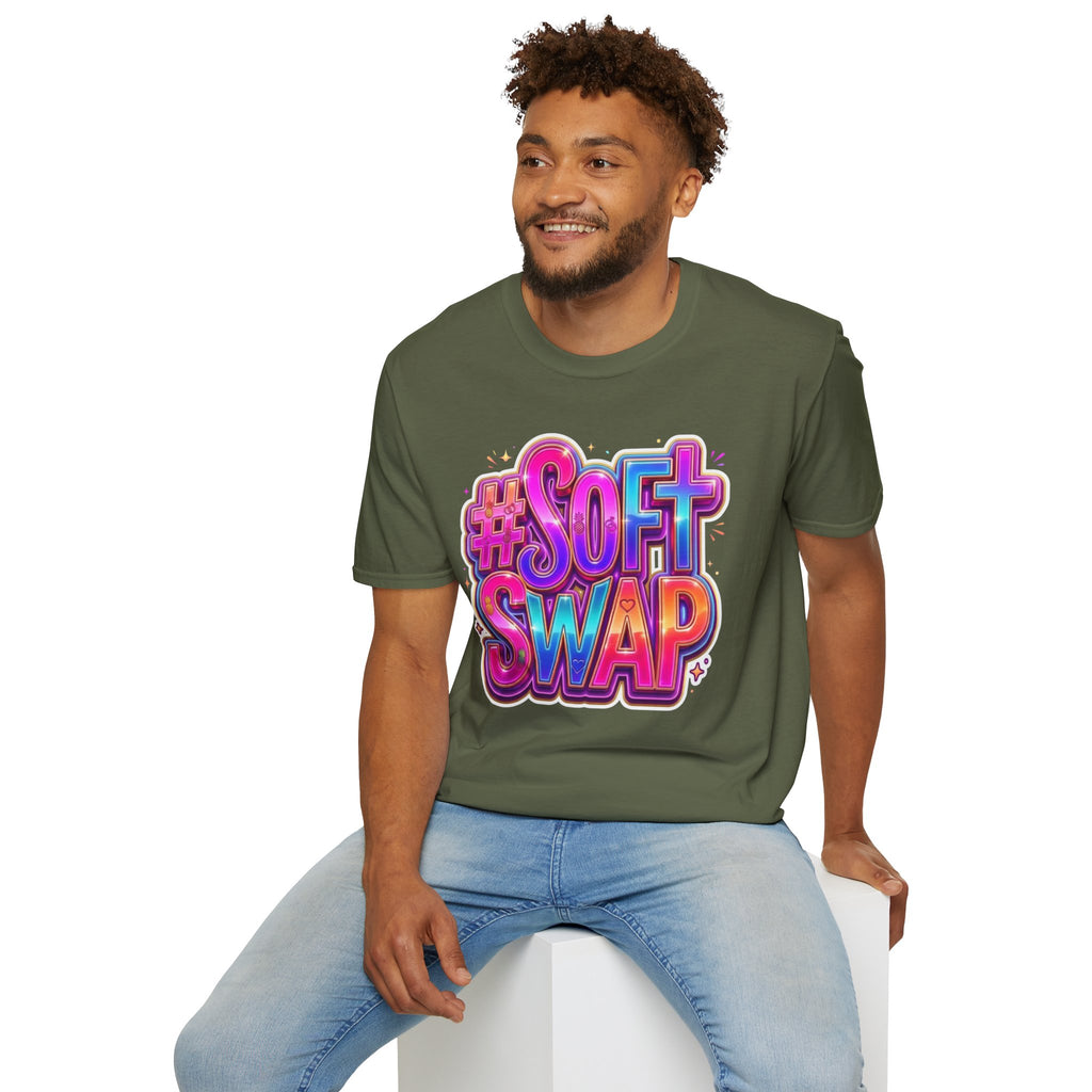 #Soft Swap Graphic T-Shirt | Colorful Y2K Cotton Tee