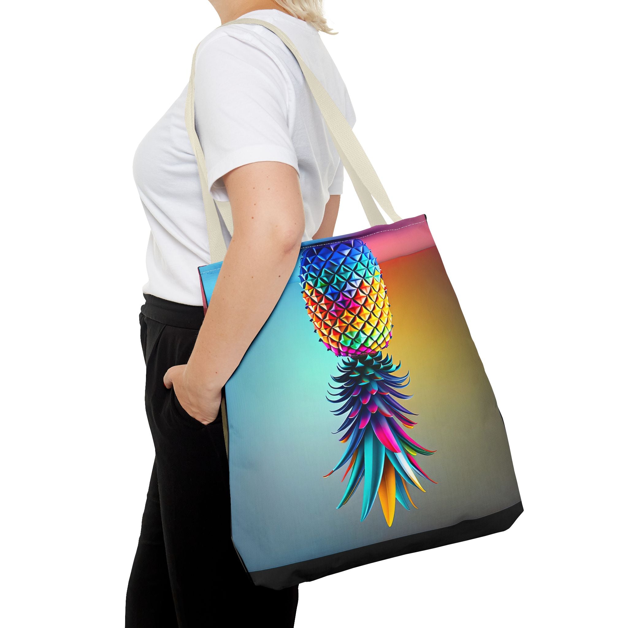 Vibrant Pineapple Tote Bag - Colorful Beach Accessory for Sexy Adventures