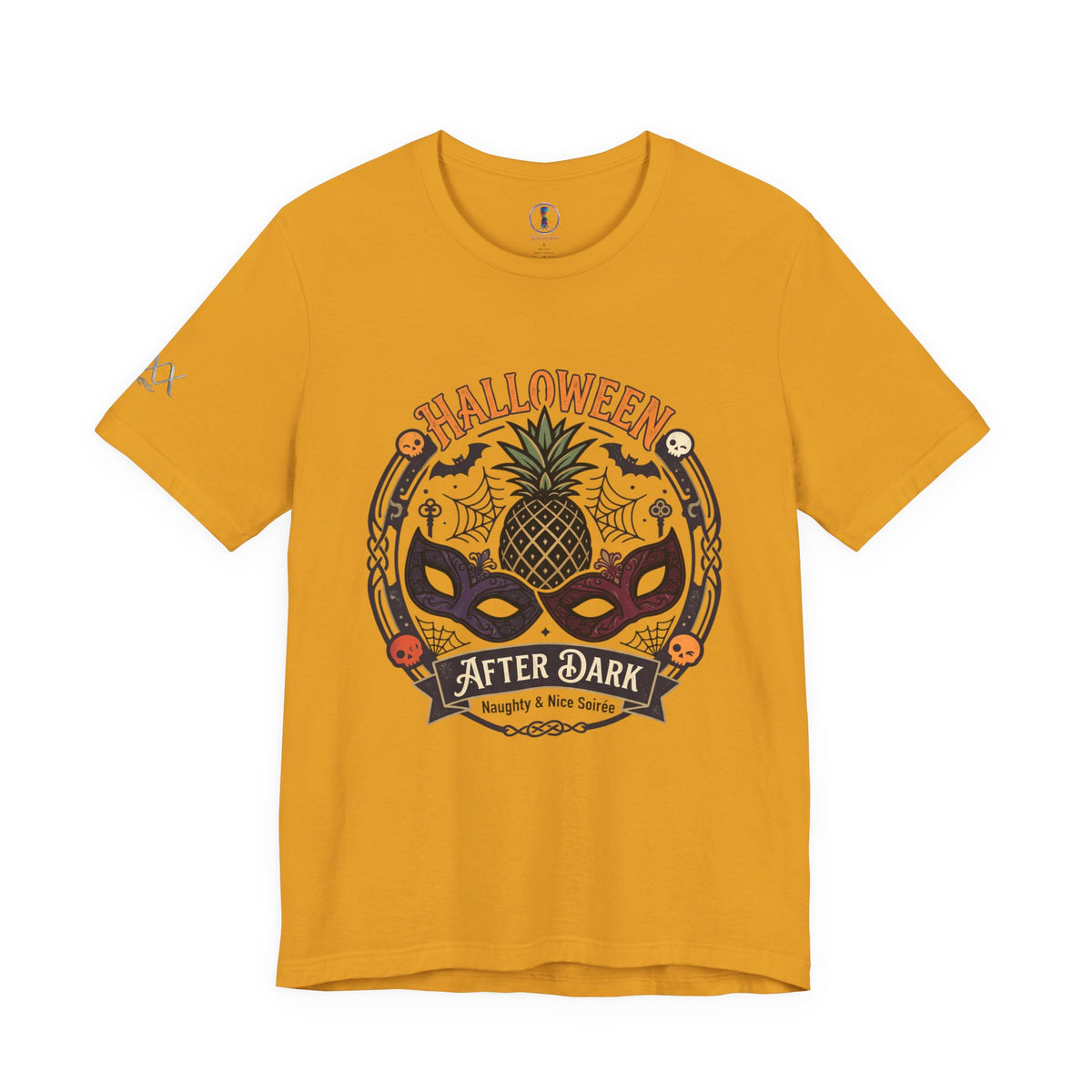Halloween After Dark Tee — Pineapple Mask Masquerade T‑Shirt