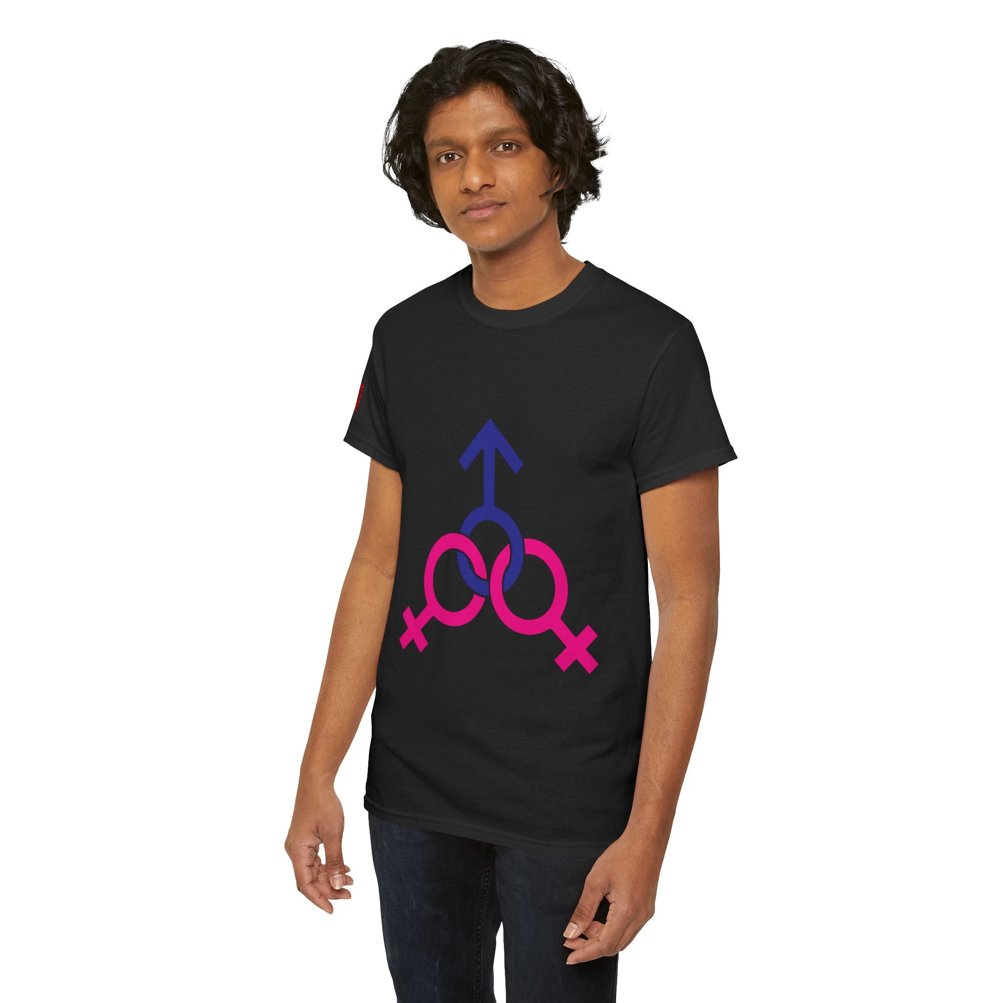Female, Female & Male (Threesome) Symbol Tee — Gender Icons Graphic T-Shirt