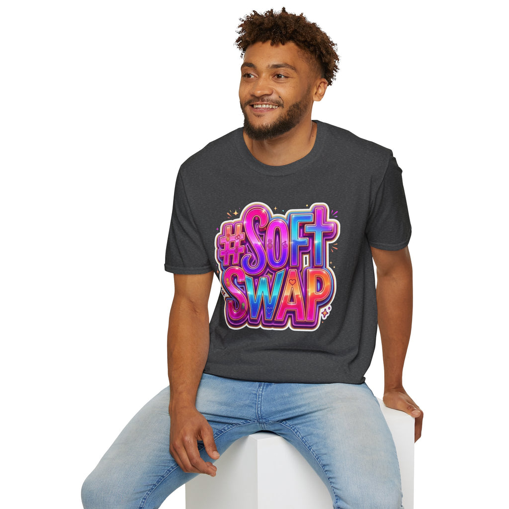 #Soft Swap Graphic T-Shirt | Colorful Y2K Cotton Tee