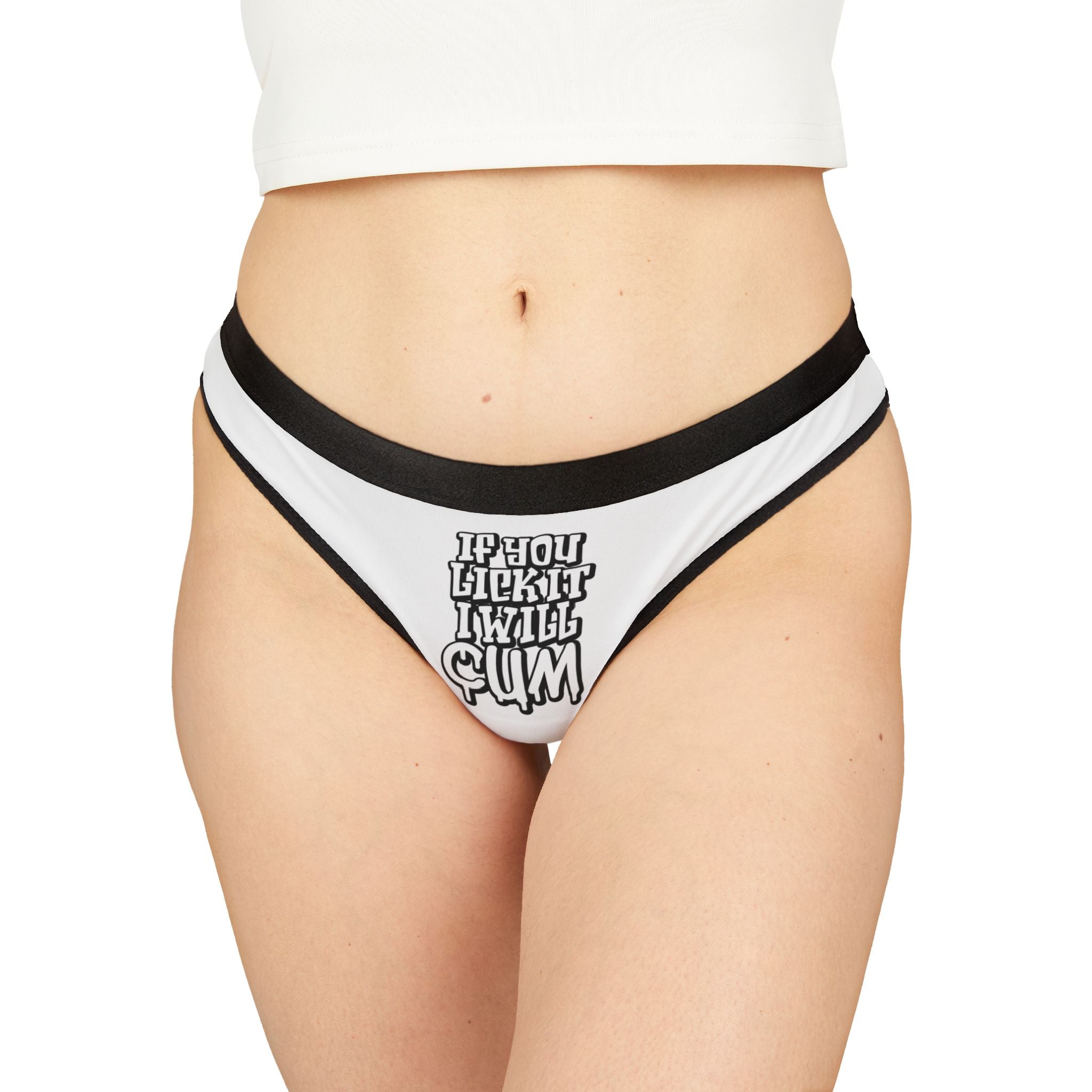 Whimsical Women's Thongs - Fun Pineapple & Playful "If You Lick It I Will Cum"