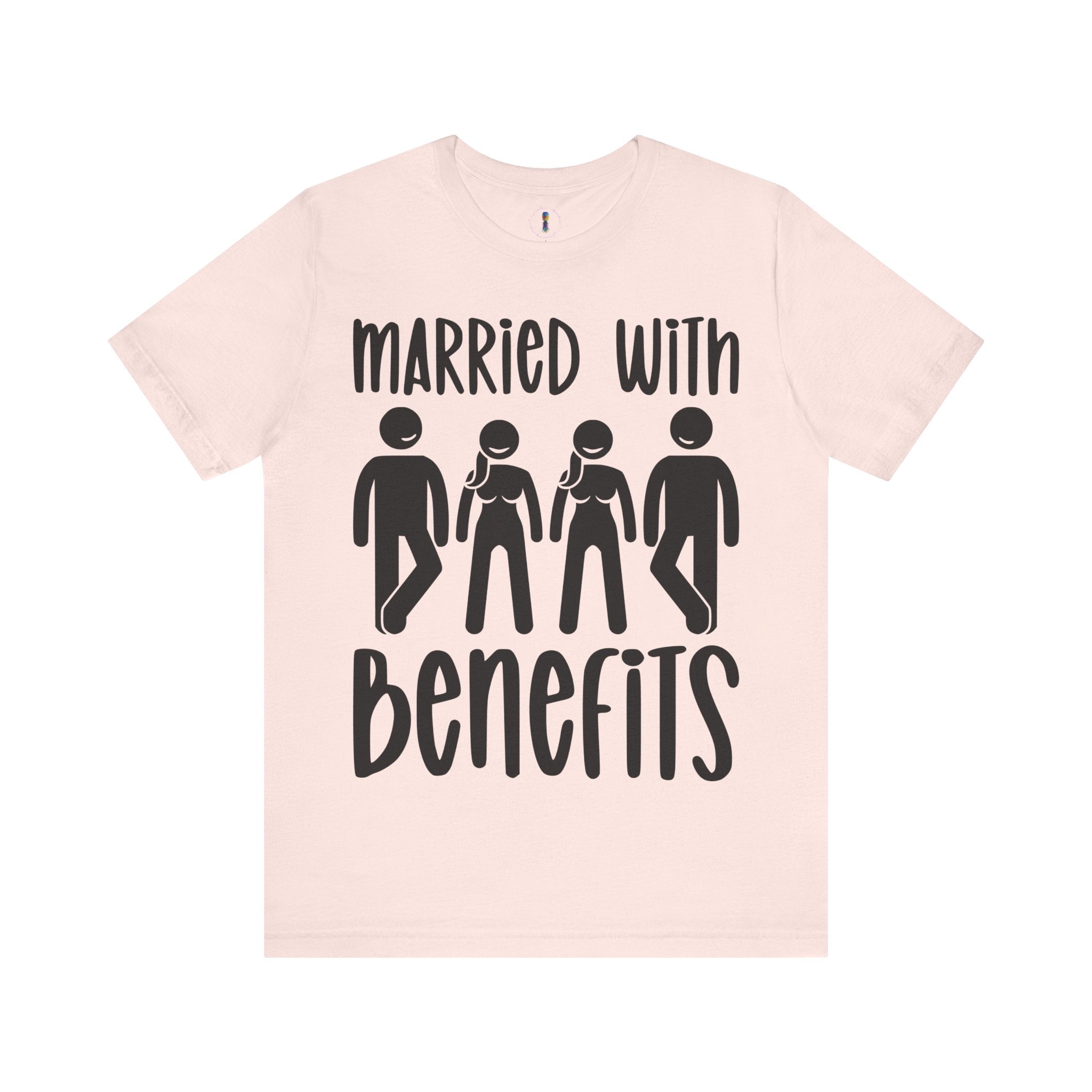 Humorous Unisex Tee - 'Married with Benefits' Short Sleeve Shirt