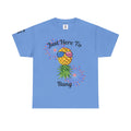 Just Here To Bang Pineapple Tee - Unisex Heavy Cotton T-Shirt for Summer Celebrations